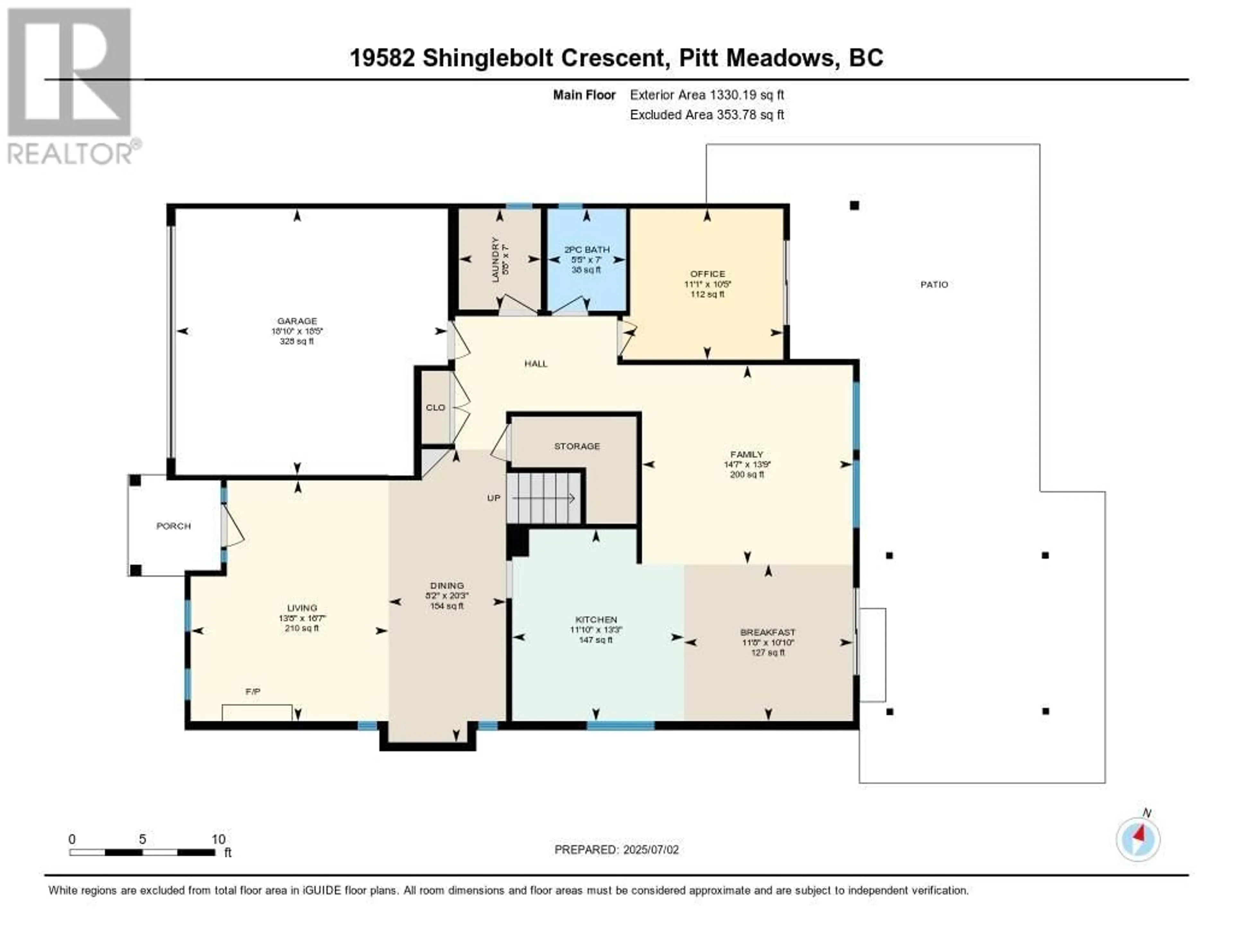 Floor plan for 19582 SHINGLEBOLT CRESCENT, Pitt Meadows British Columbia V3Y2W7