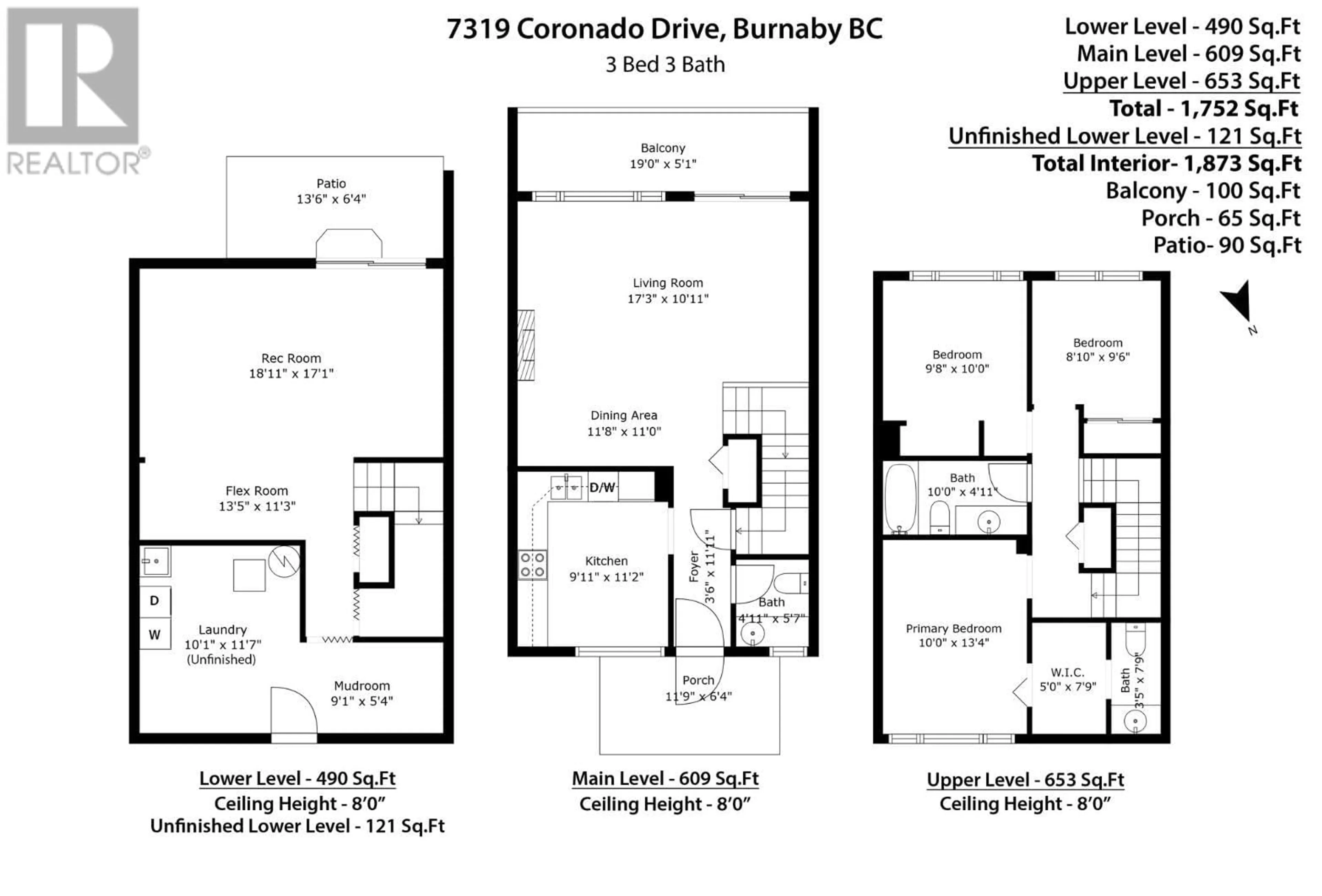 Floor plan for 7319 CORONADO DRIVE, Burnaby British Columbia V5A1P9
