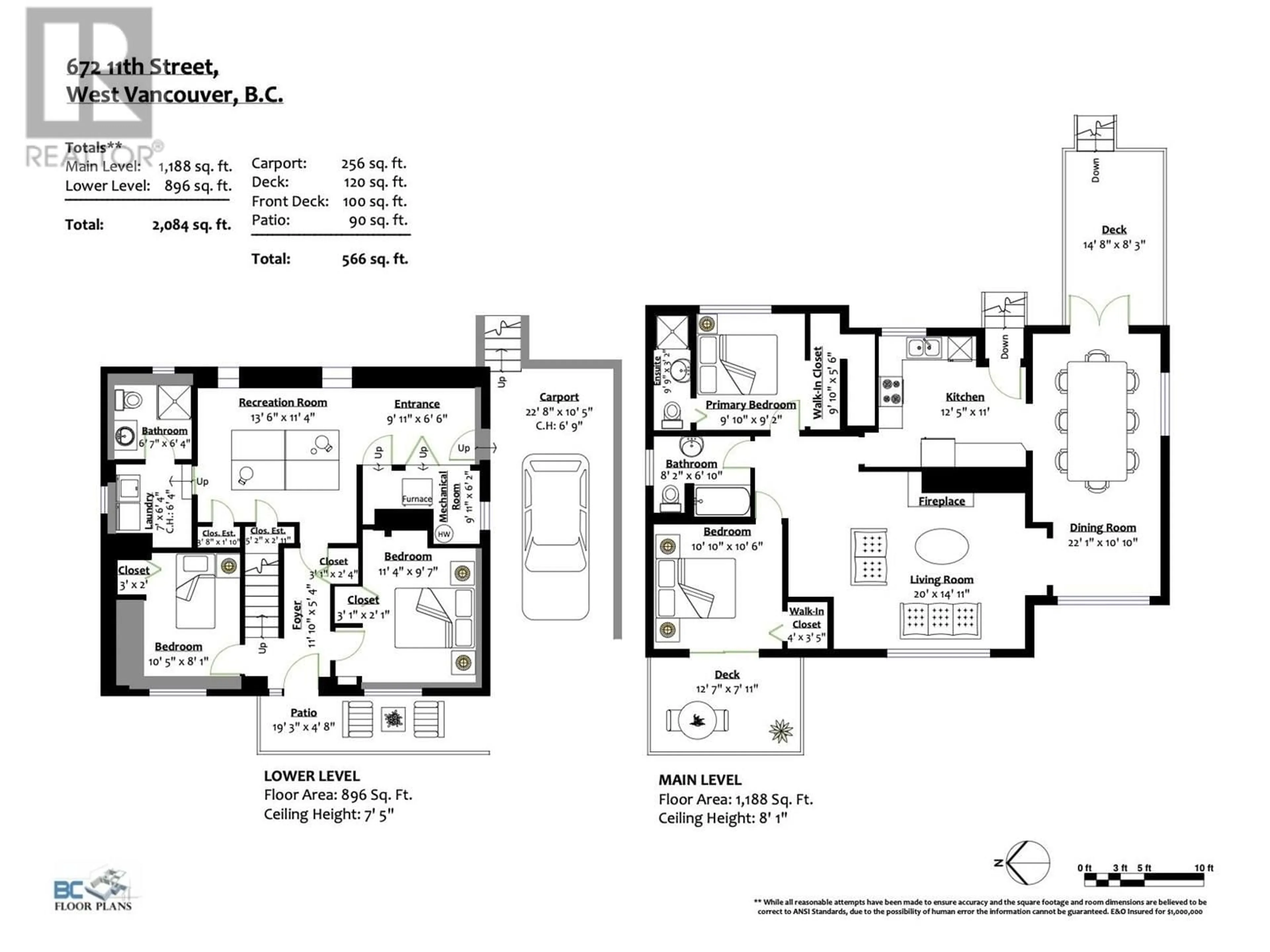 Floor plan for 672 11TH STREET, West Vancouver British Columbia V7T2L8