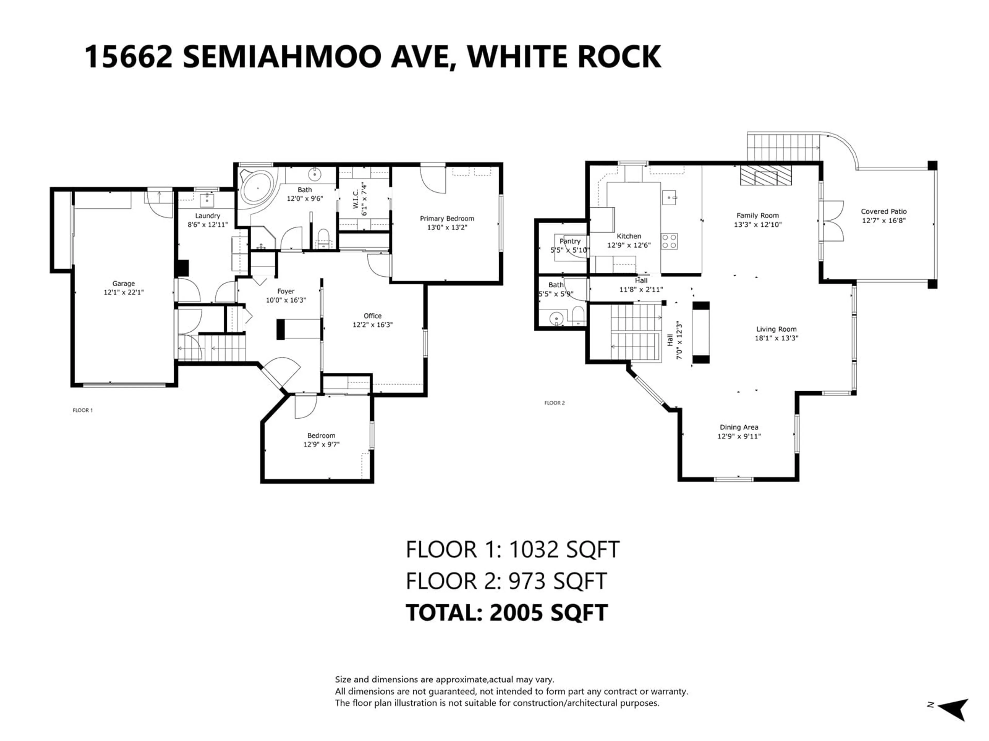 Floor plan for 15662 SEMIAHMOO, White Rock British Columbia V4B1V4