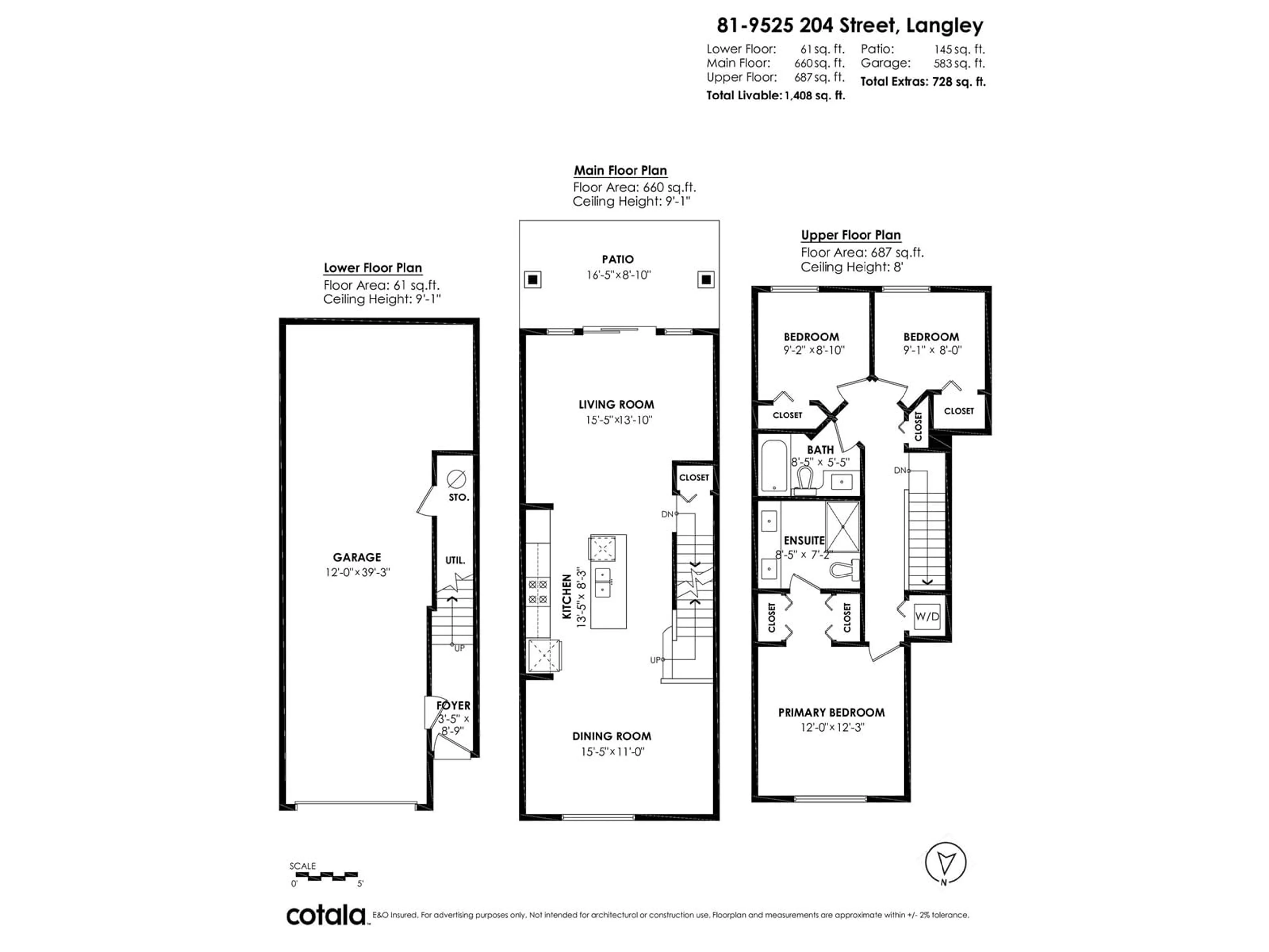 Floor plan for 81 - 9525 204, Langley British Columbia V1M0B9