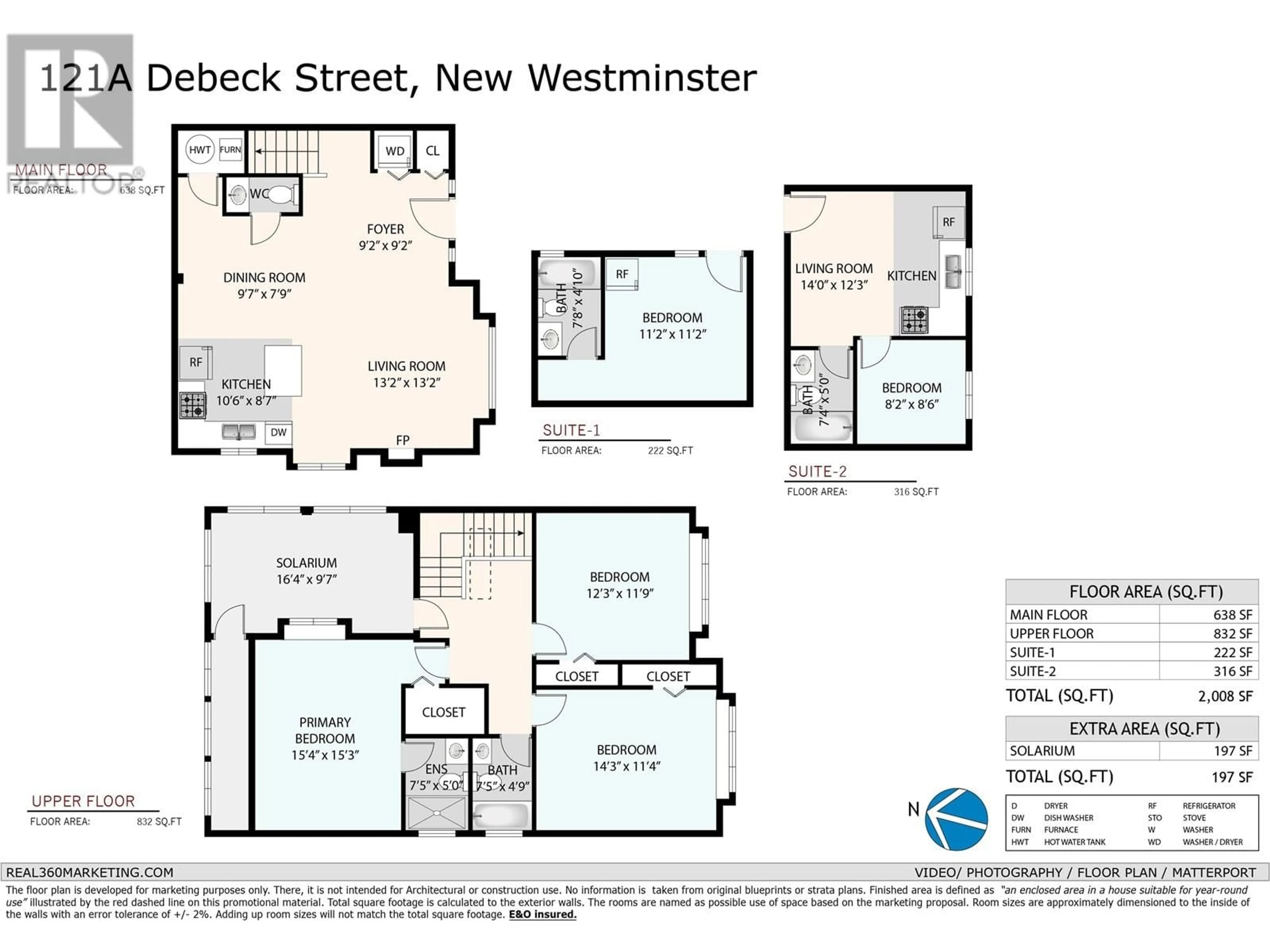 Floor plan for 121A DEBECK STREET, New Westminster British Columbia V3L3H7