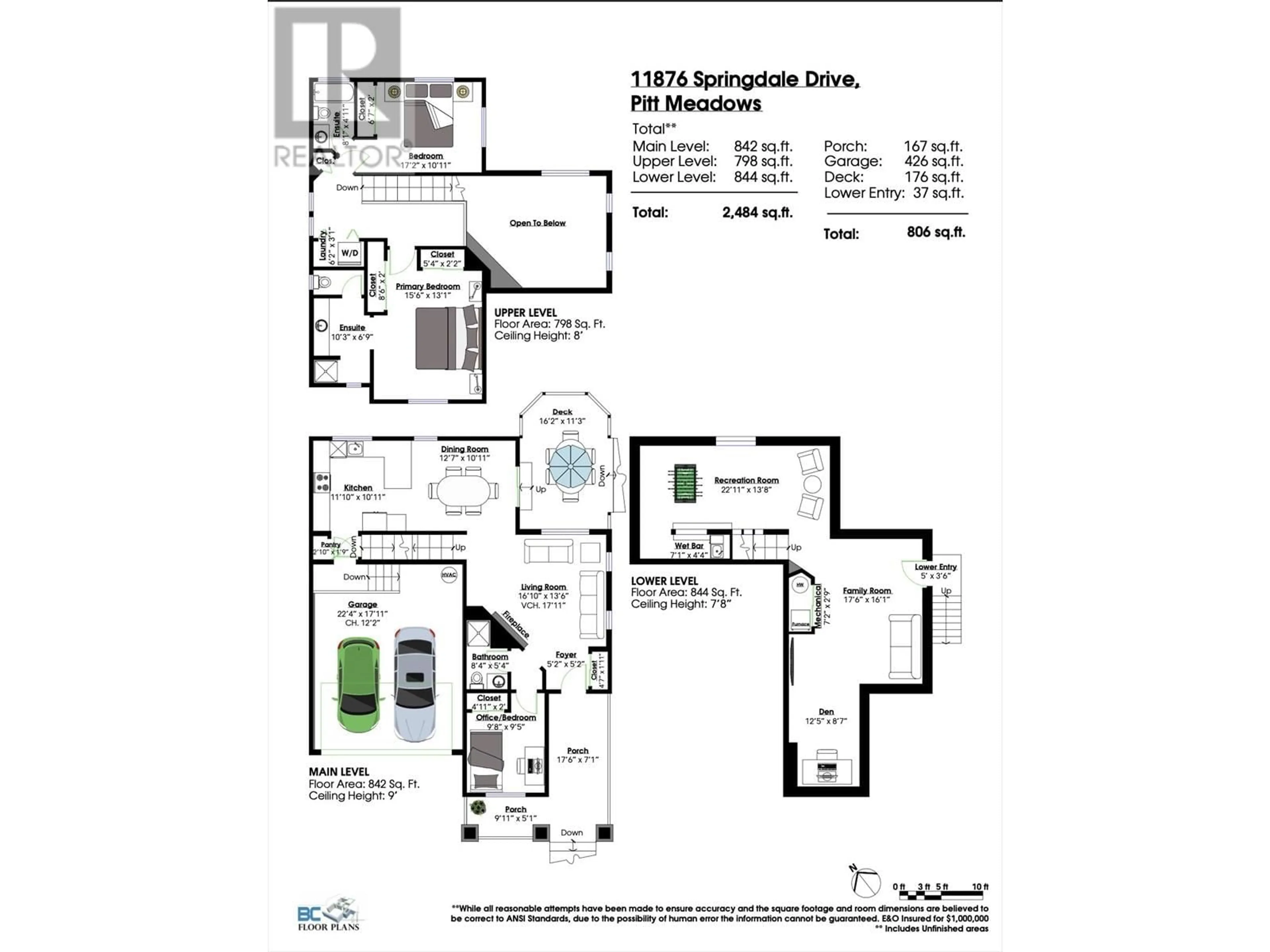 Floor plan for 11876 SPRINGDALE DRIVE, Pitt Meadows British Columbia V3Y2S6