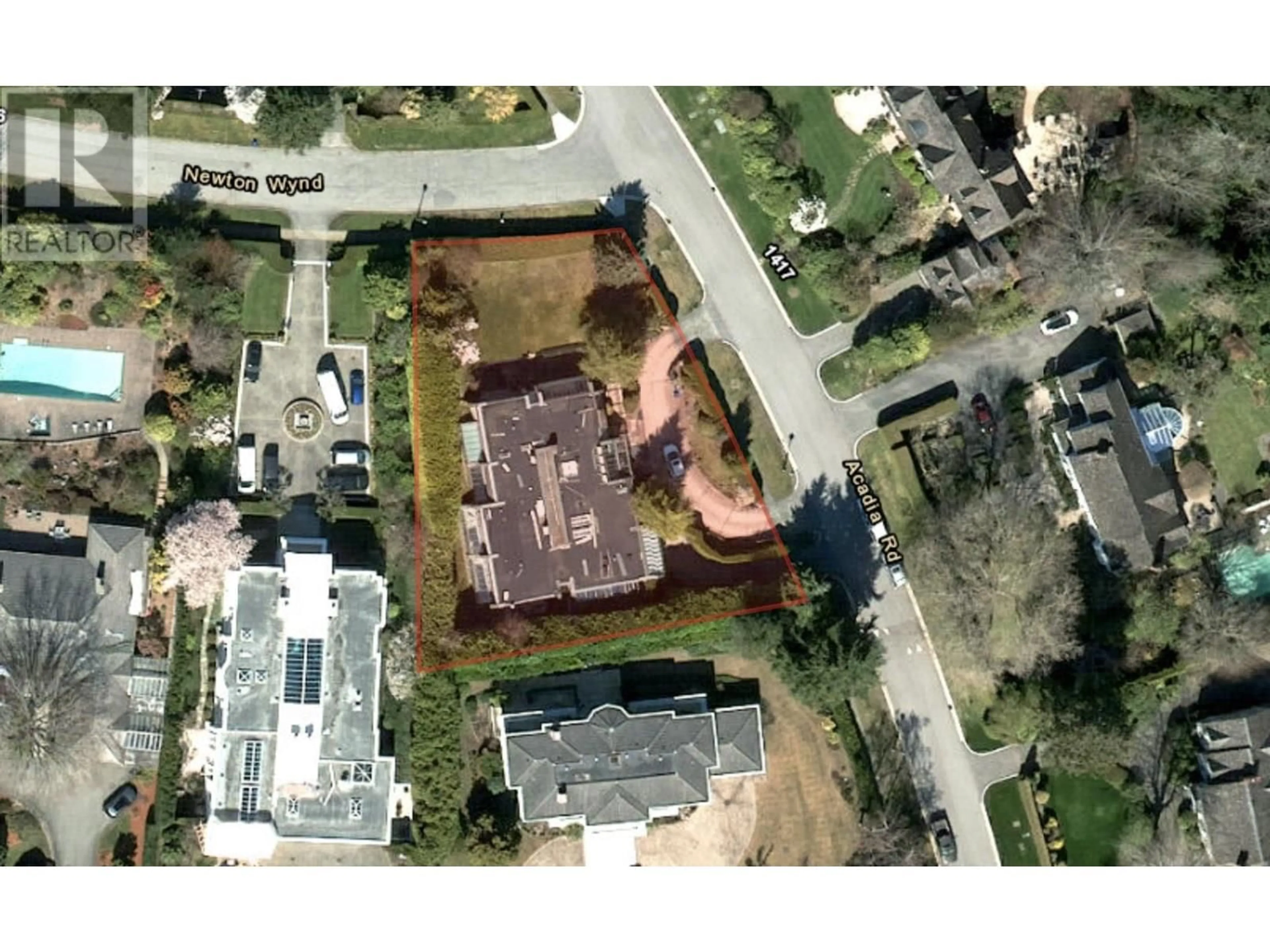 A pic from outside/outdoor area/front of a property/back of a property/a pic from drone, building for 1425 ACADIA ROAD, Vancouver British Columbia V6T2B6