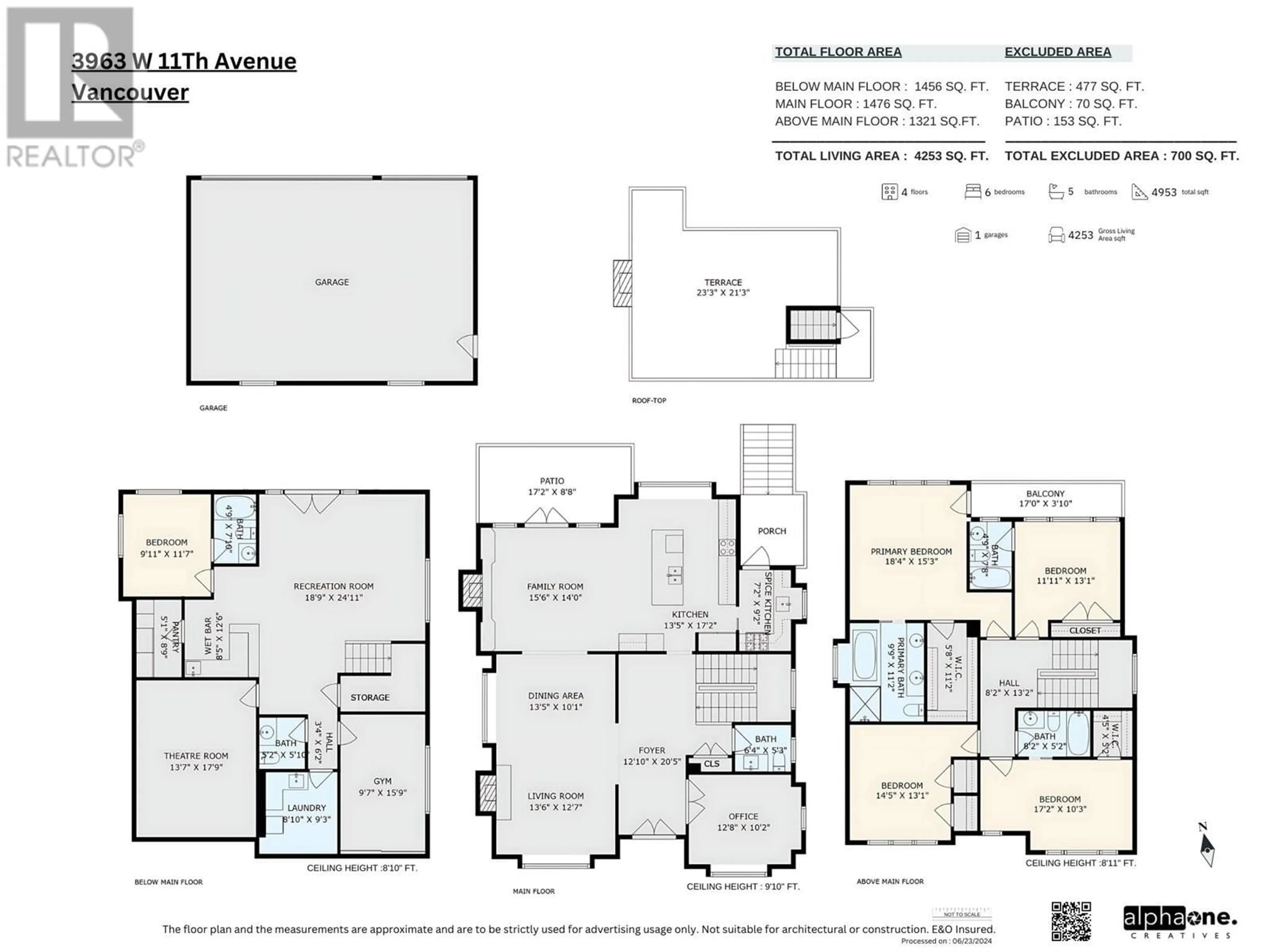 Floor plan for 3963 11TH AVENUE, Vancouver British Columbia V6R2L1