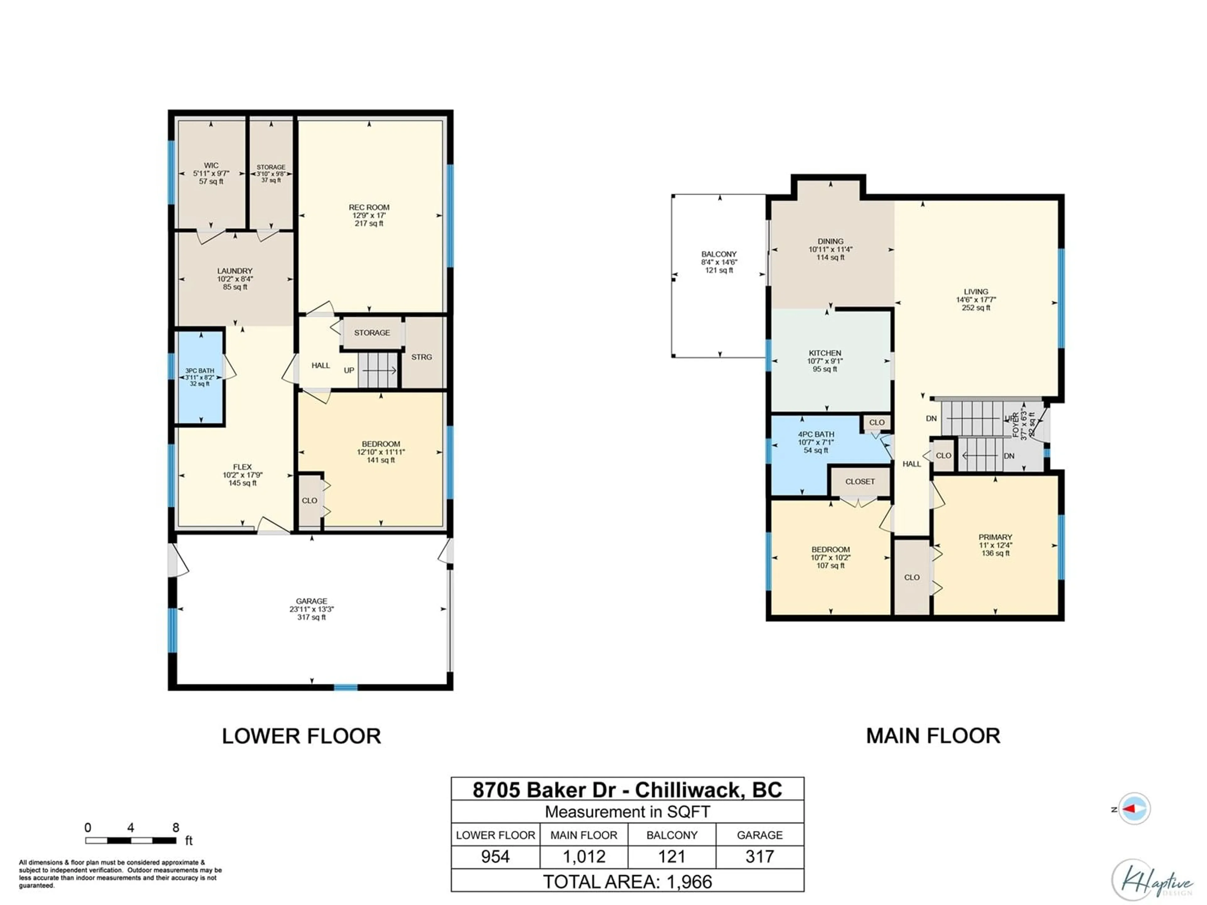 Floor plan for 8705 BAKER DRIVE, Chilliwack British Columbia V2P7A3