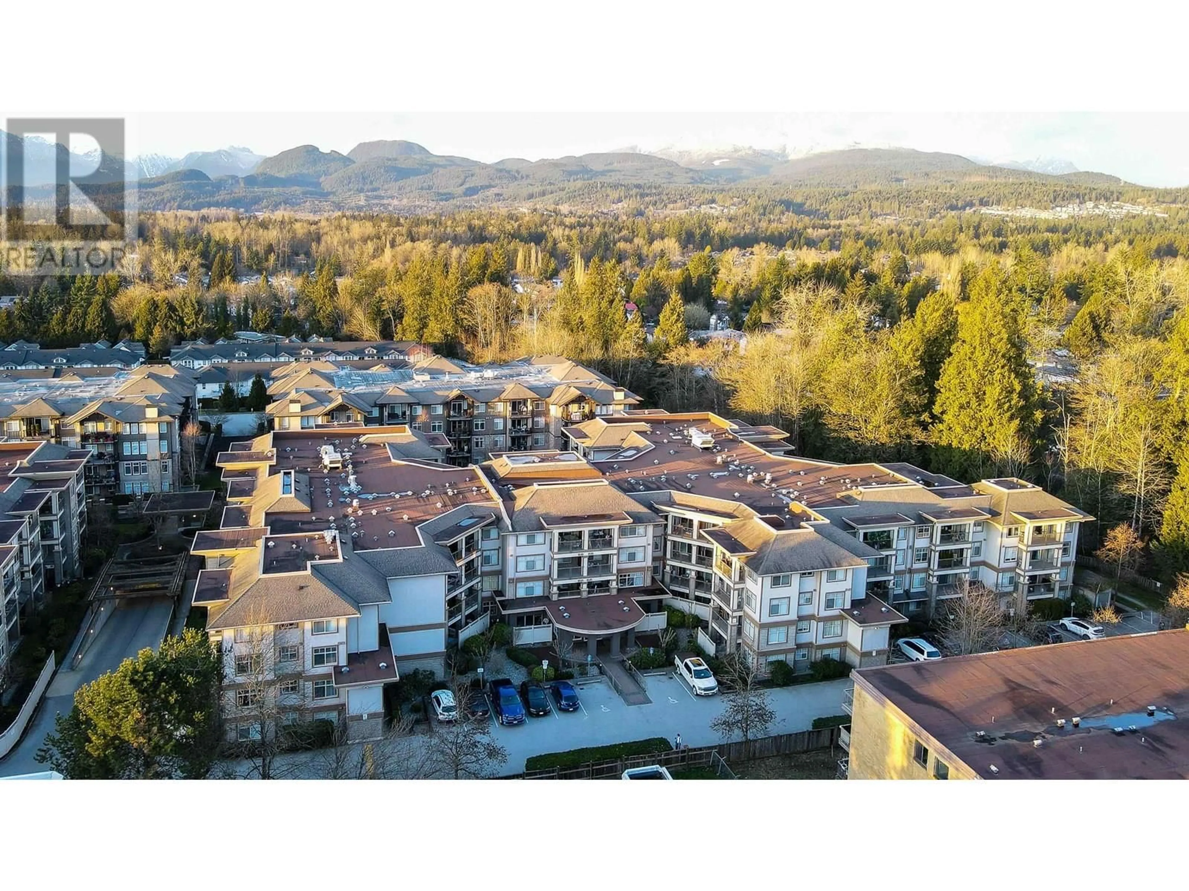 A pic from outside/outdoor area/front of a property/back of a property/a pic from drone, mountain view for 222 - 12248 224 STREET, Maple Ridge British Columbia V2X6B8