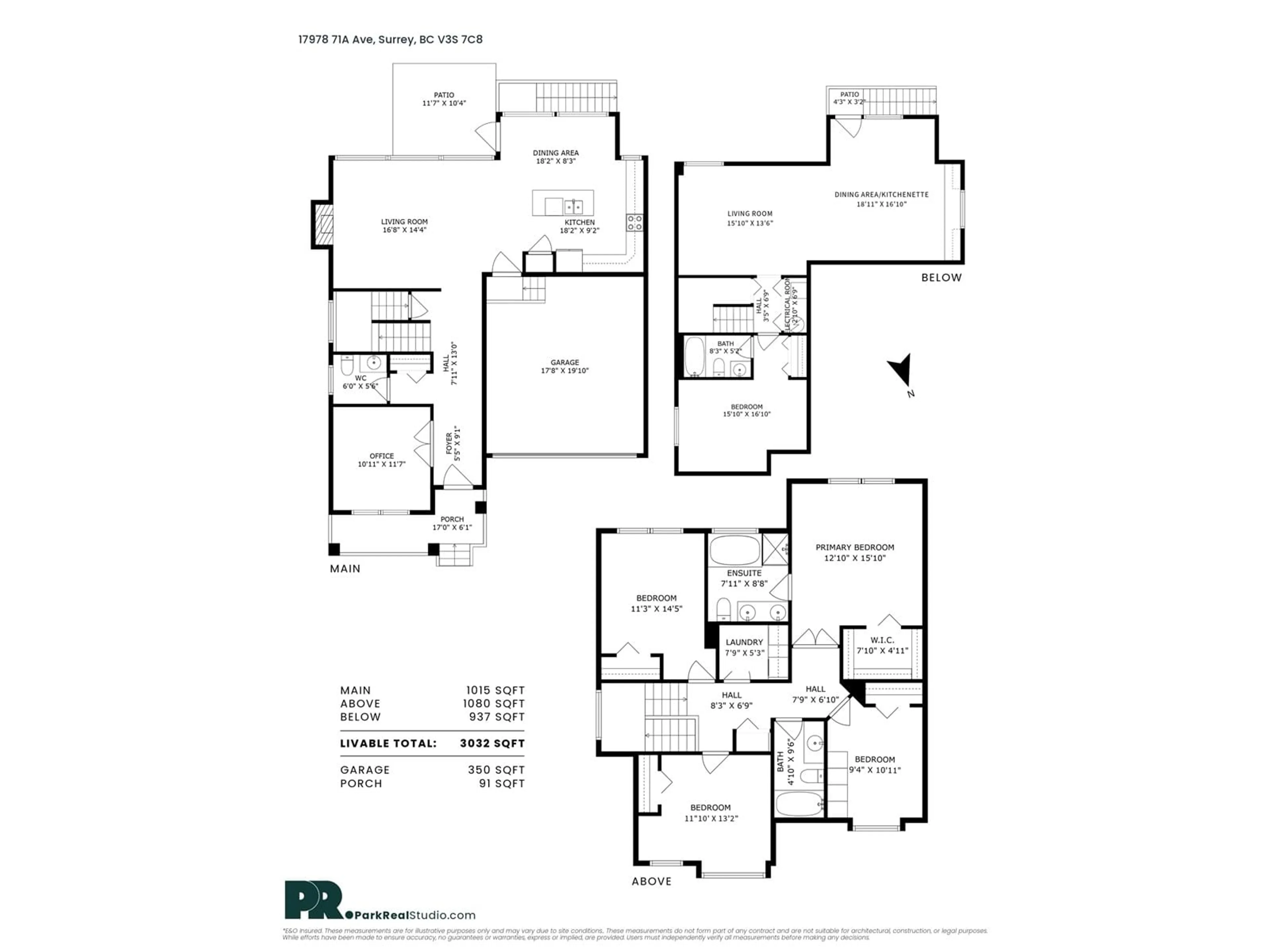 Floor plan for 17978 71A, Surrey British Columbia V3S7C8
