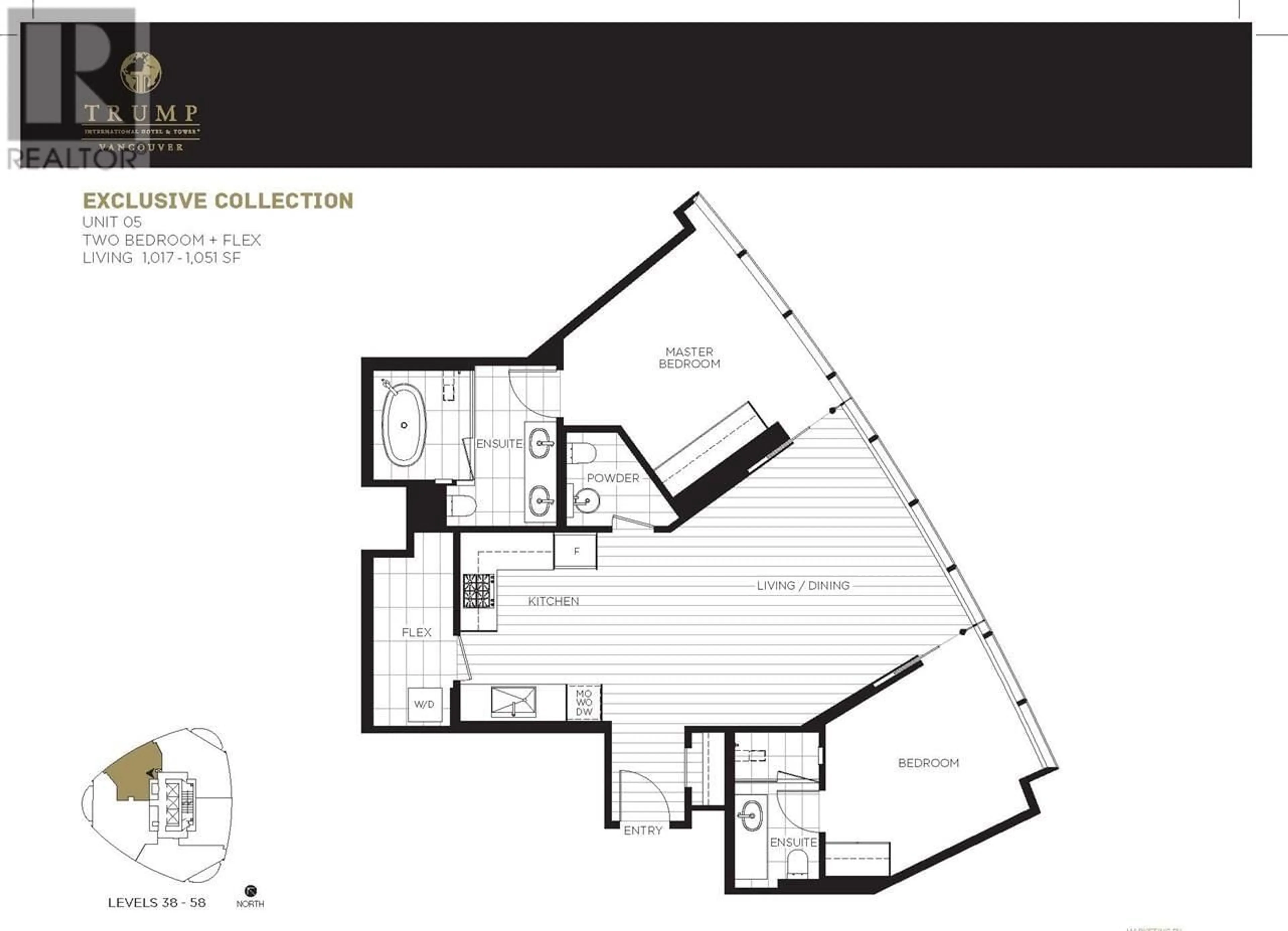 Floor plan for 4505 - 1151 GEORGIA STREET, Vancouver British Columbia V6E0B3