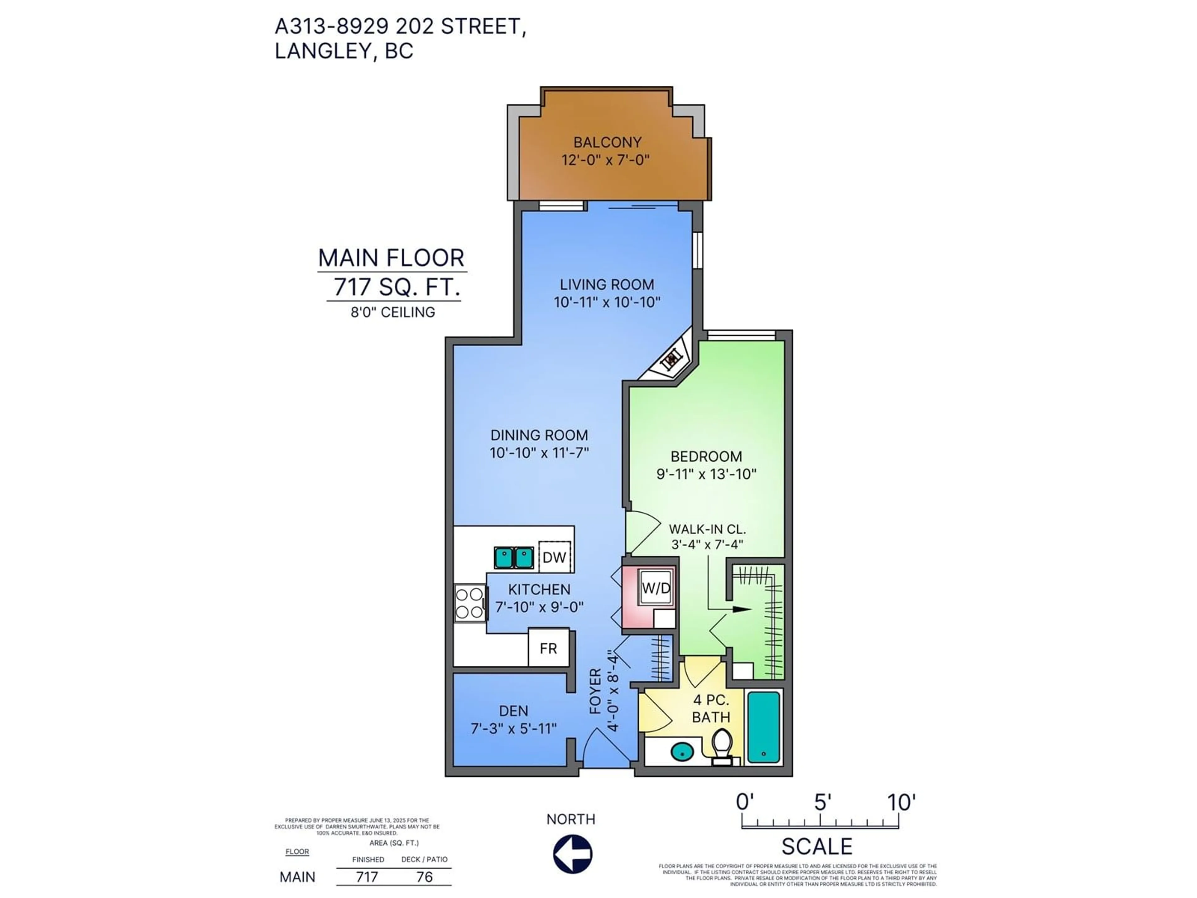 Floor plan for A313 - 8929 202, Langley British Columbia V1M0B4