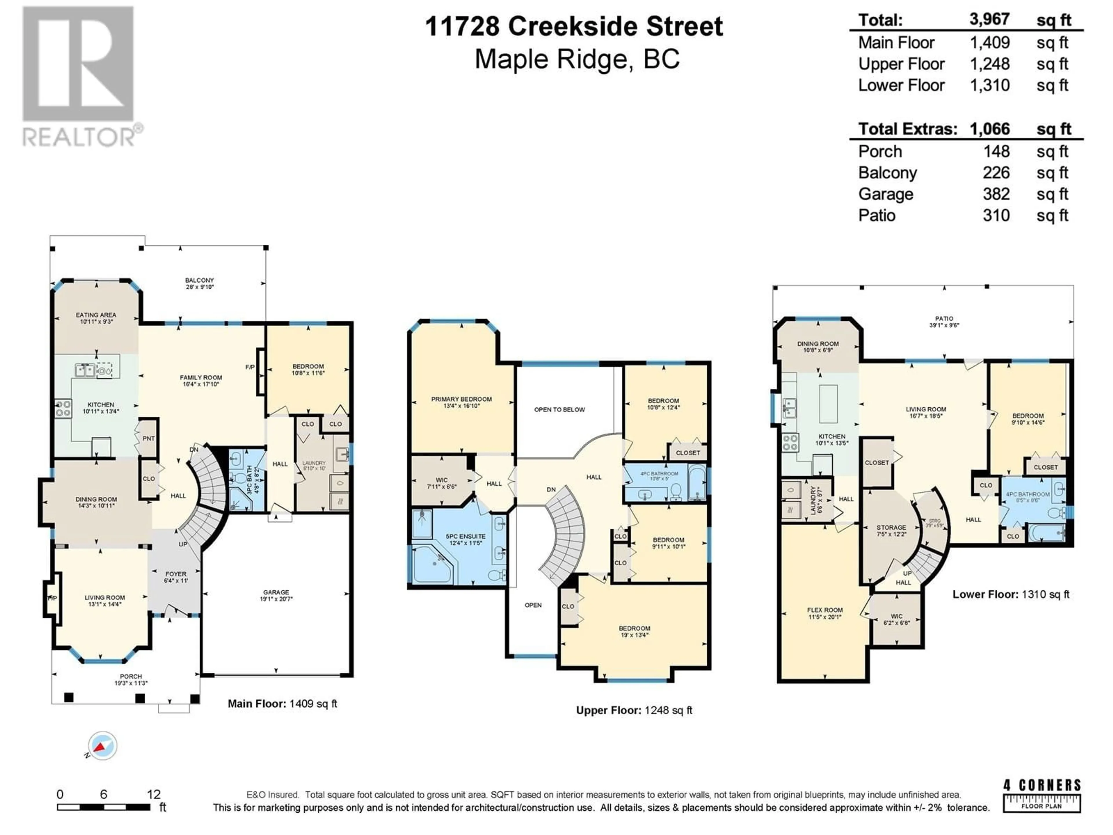 Floor plan for 11728 CREEKSIDE STREET, Maple Ridge British Columbia V4R2V4