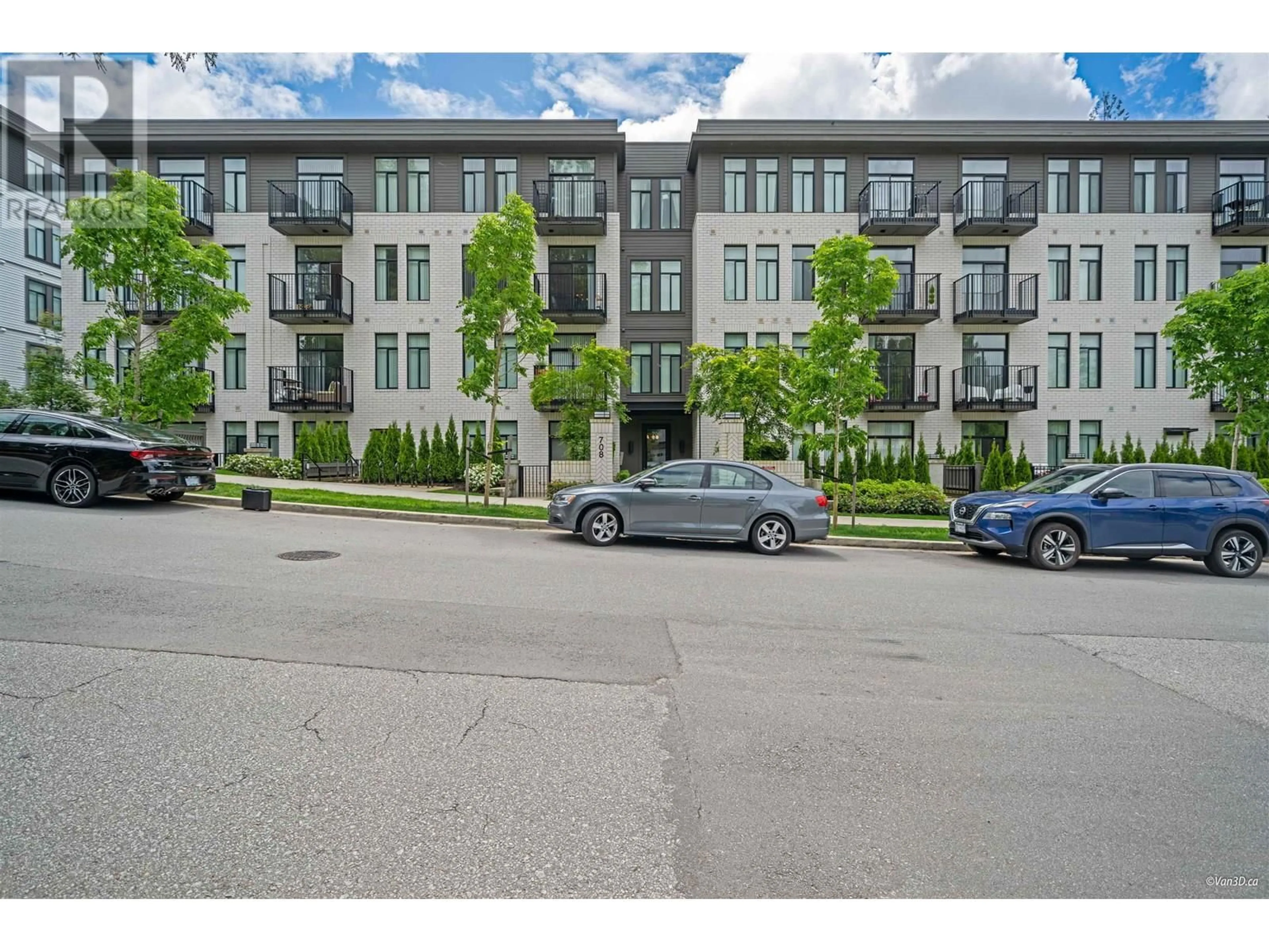 A pic from outside/outdoor area/front of a property/back of a property/a pic from drone, street for 314 - 708 EDGAR AVENUE, Coquitlam British Columbia V3K2J4