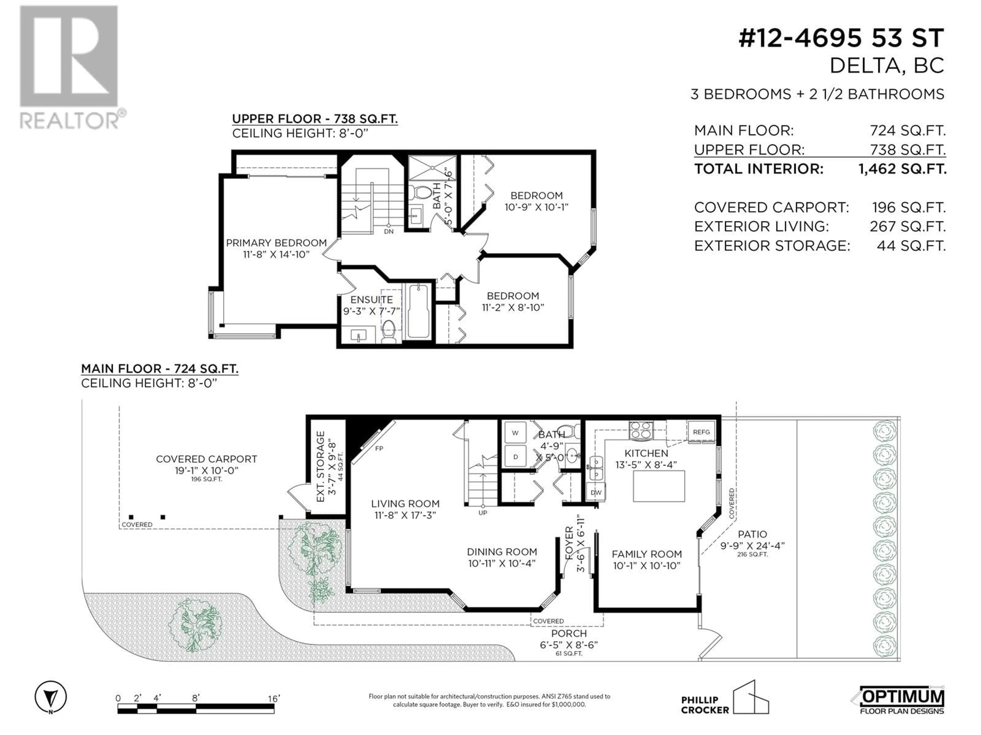 Floor plan for 12 - 4695 53 STREET, Delta British Columbia V4K2Y9