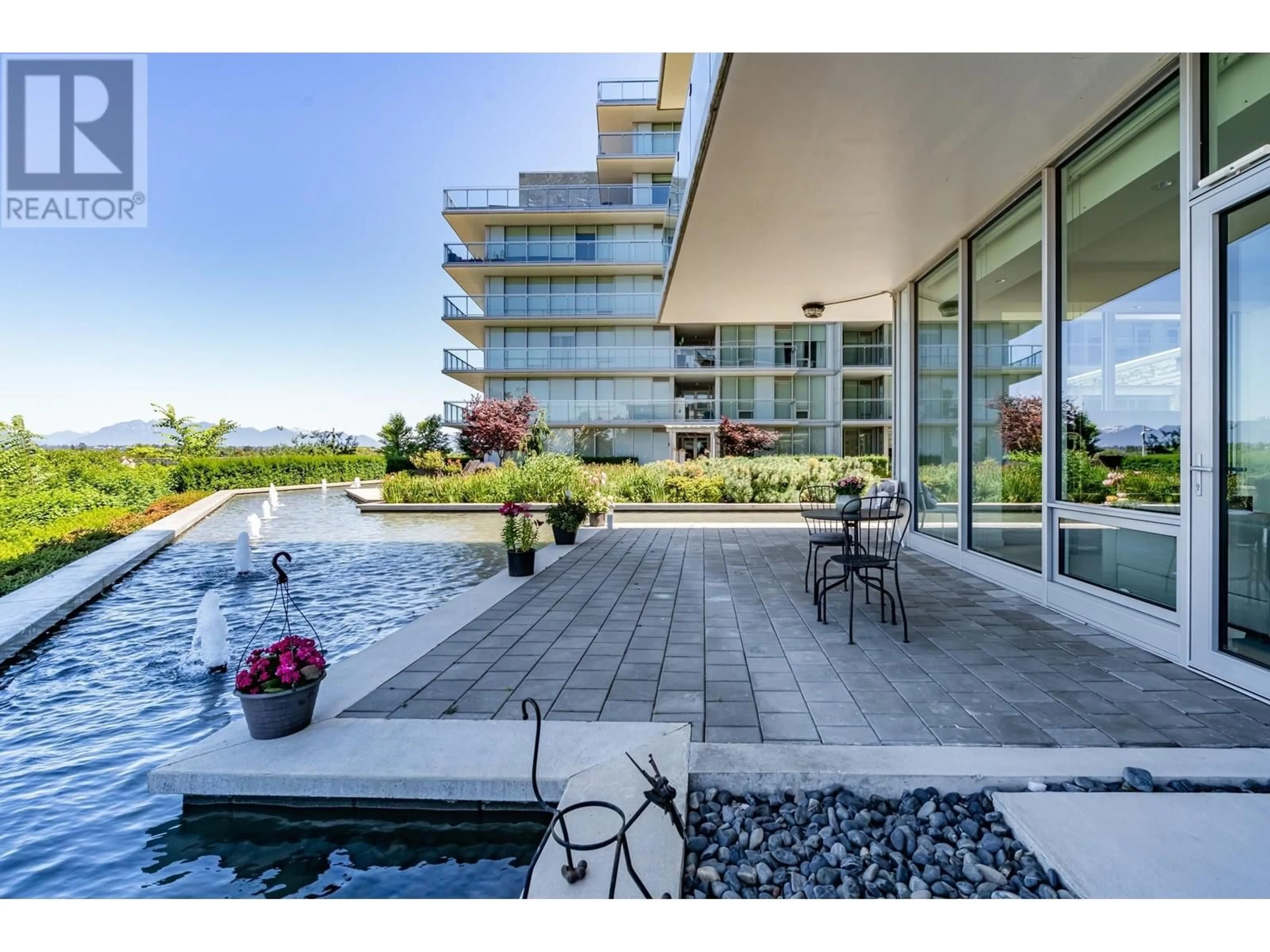 Patio, water/lake/river/ocean view for 101 - 6611 PEARSON WAY, Richmond British Columbia V7C0C3
