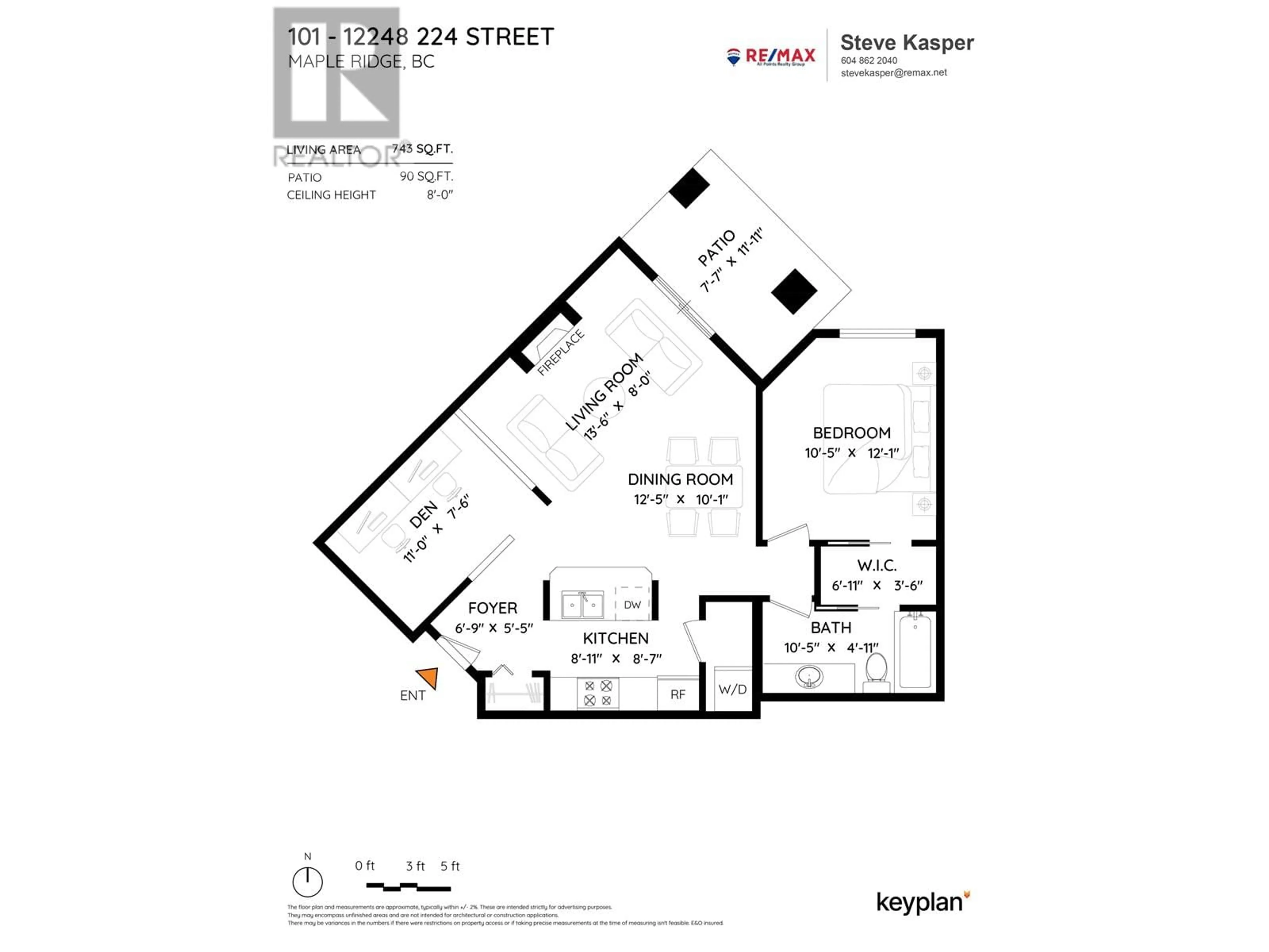 Floor plan for 101 - 12248 224 STREET, Maple Ridge British Columbia V2X8W6