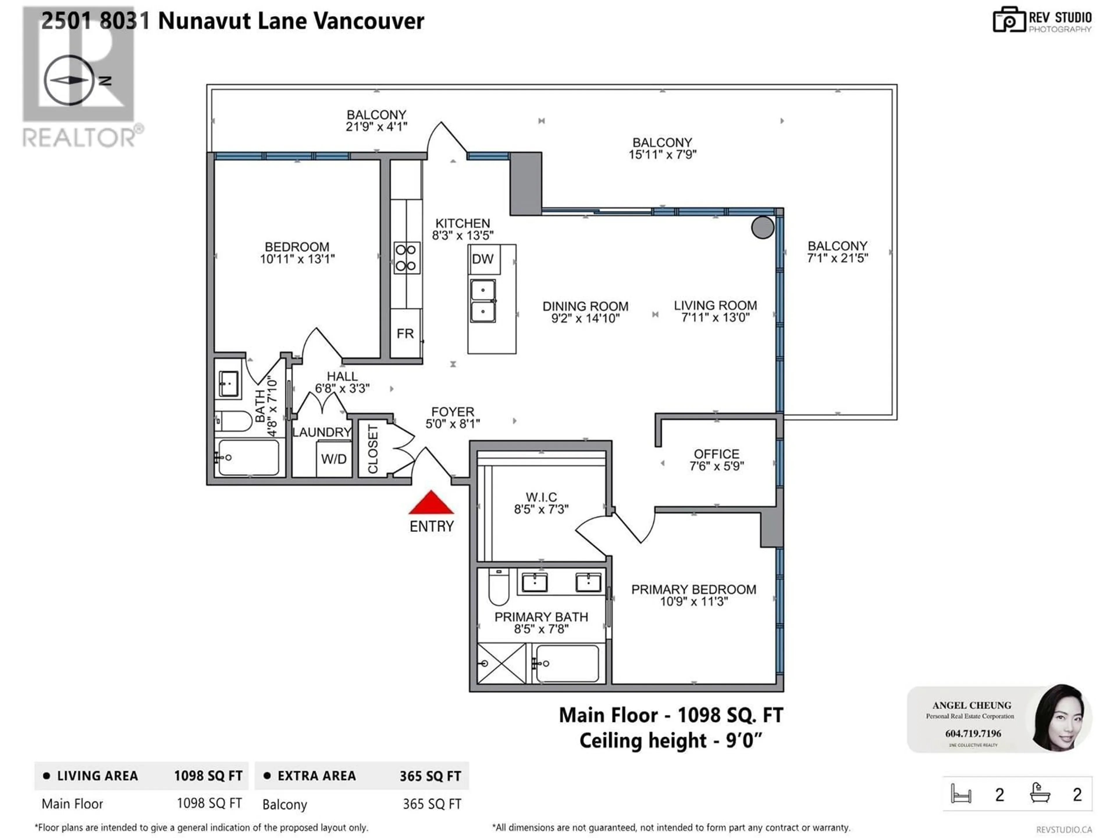 Floor plan for 2501 - 8031 NUNAVUT LANE, Vancouver British Columbia V5X0C9