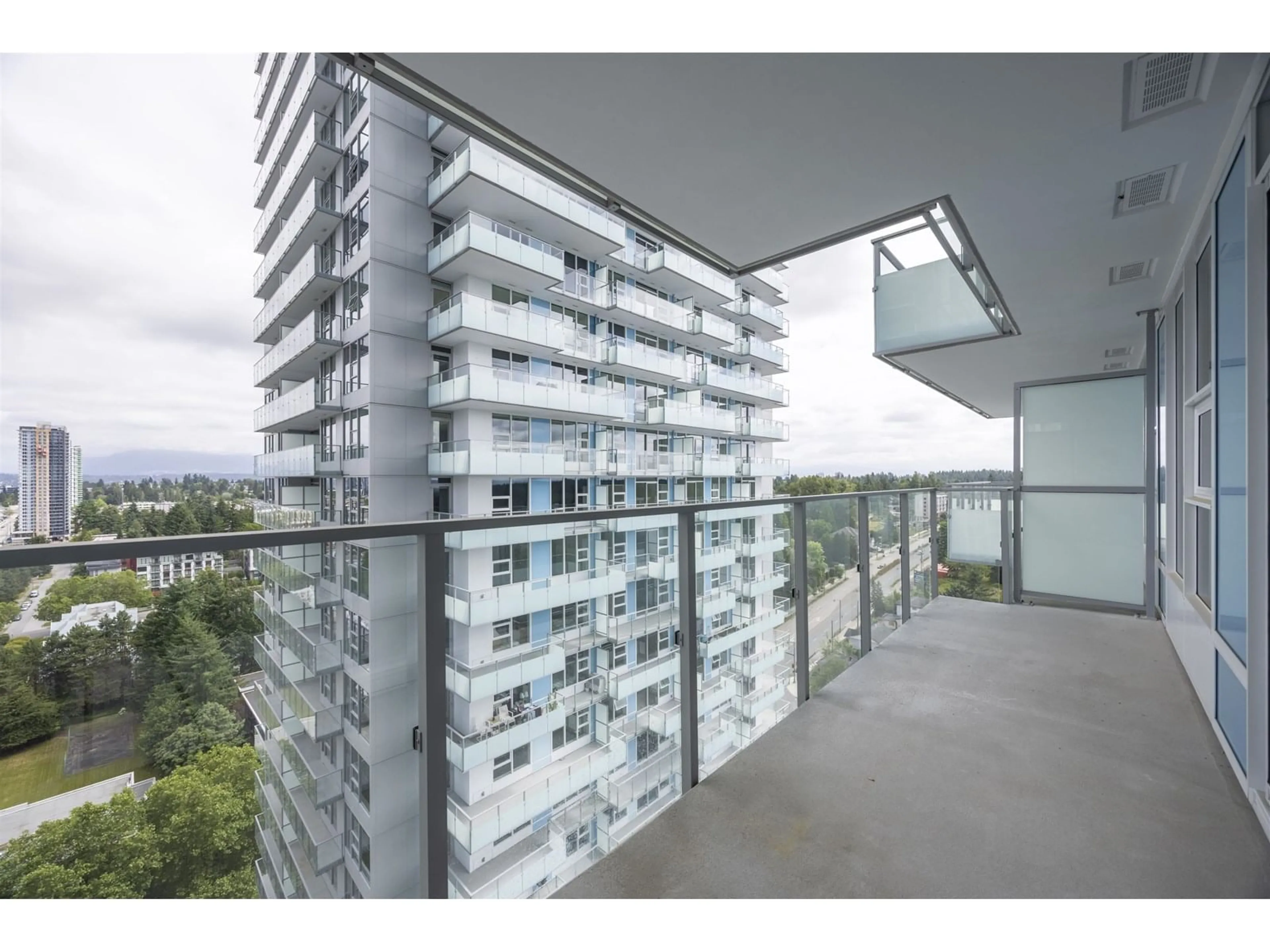 Balcony in the apartment, city buildings view from balcony for 2101 - 13768 110TH, Surrey British Columbia V3T0Z2
