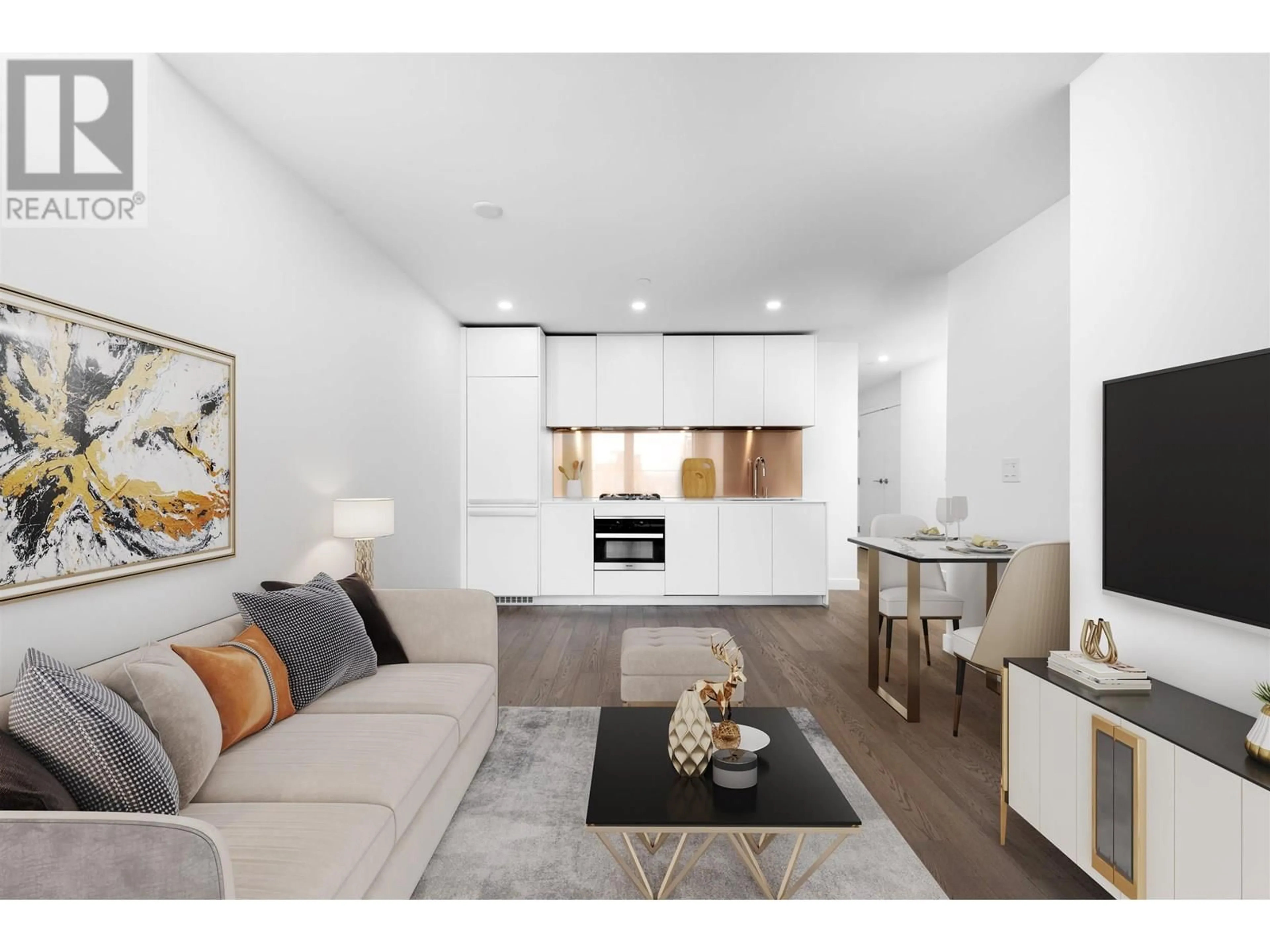 Living room with furniture, wood/laminate floor for 3209 - 1480 HOWE STREET, Vancouver British Columbia V6Z0G5