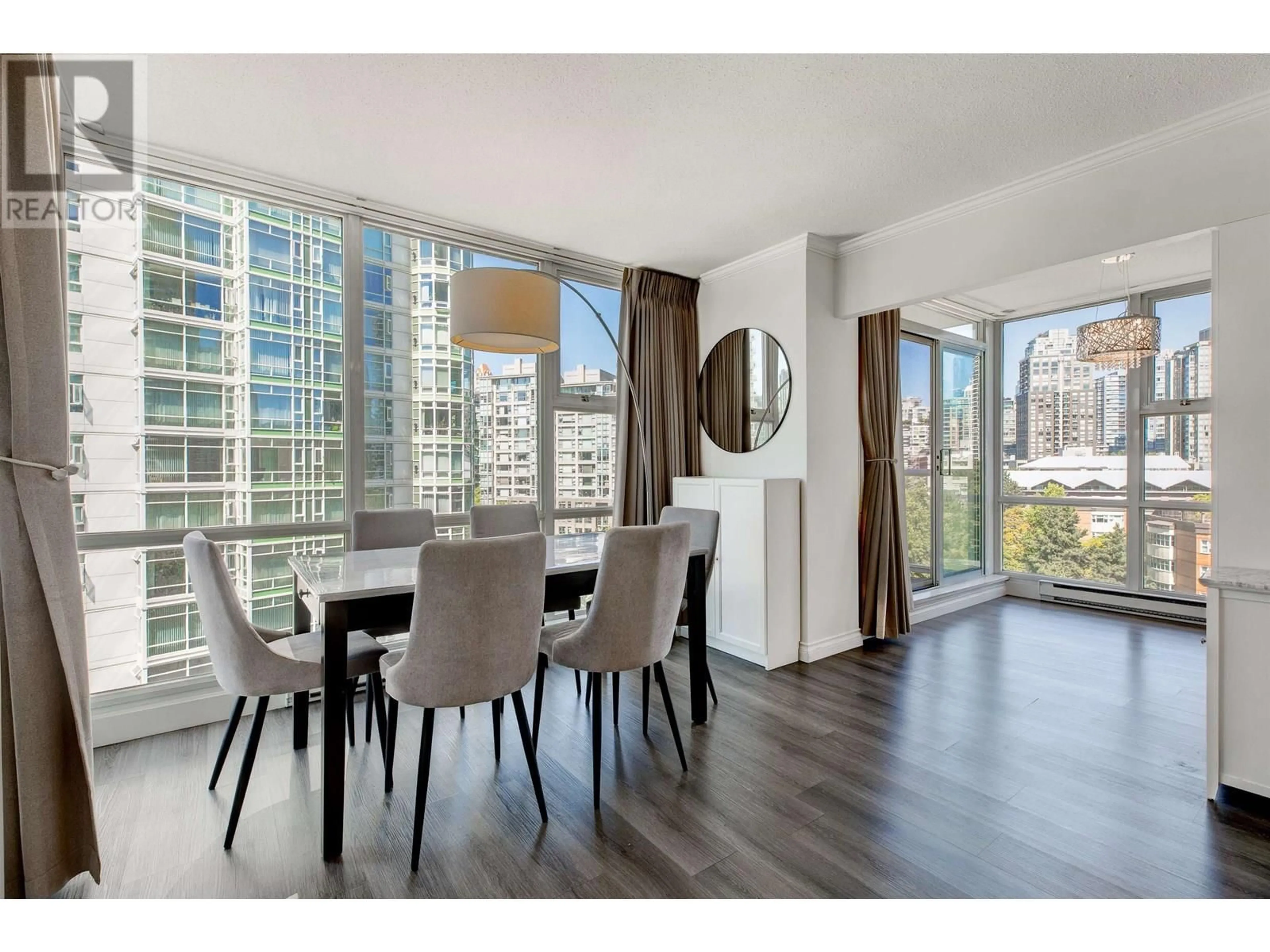 Dining room, wood/laminate floor for 903 - 193 AQUARIUS MEWS, Vancouver British Columbia V6Z2Z2