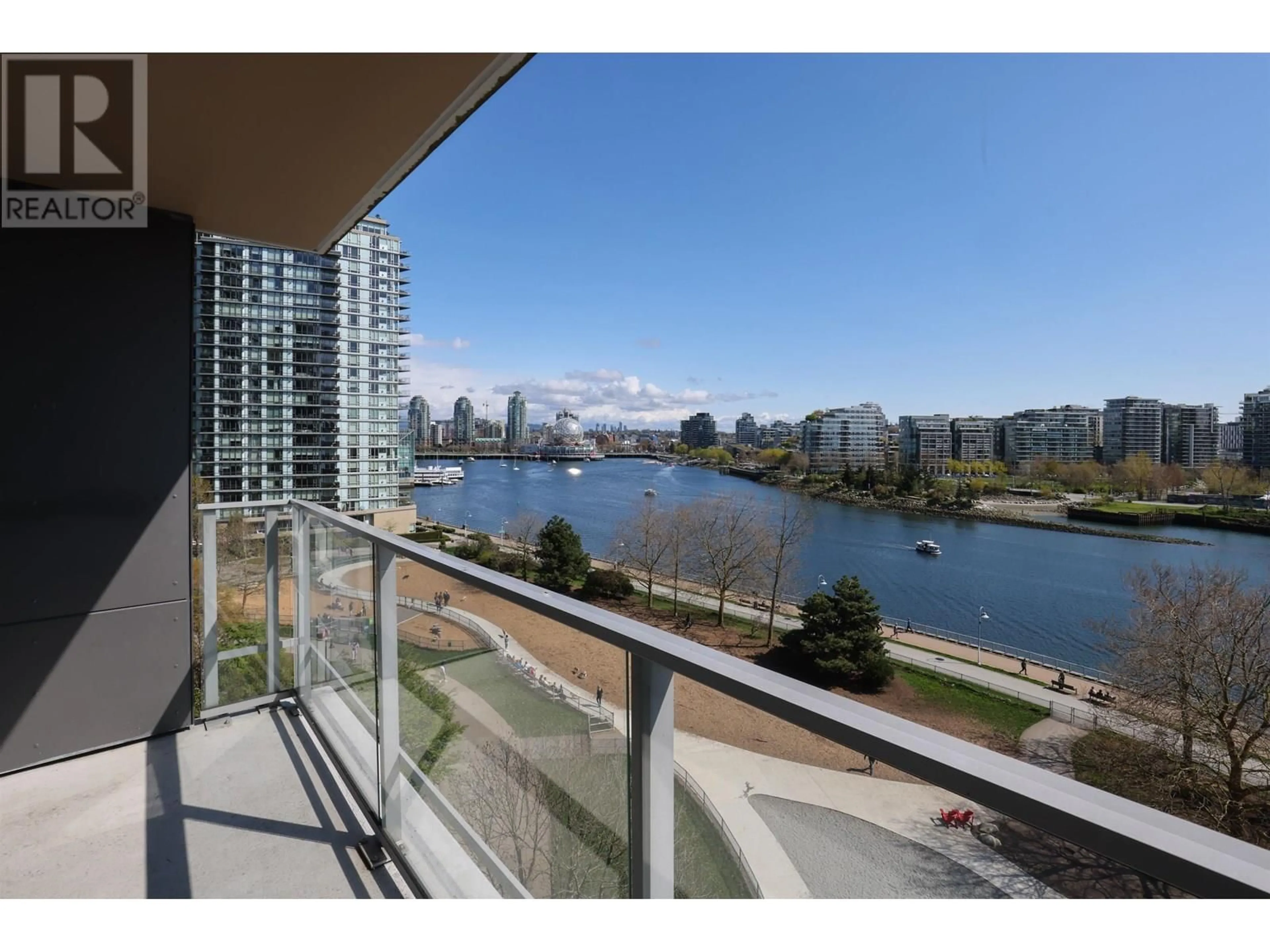 Balcony in the apartment, water/lake/river/ocean view for 907 - 980 COOPERAGE WAY, Vancouver British Columbia V6B0C3