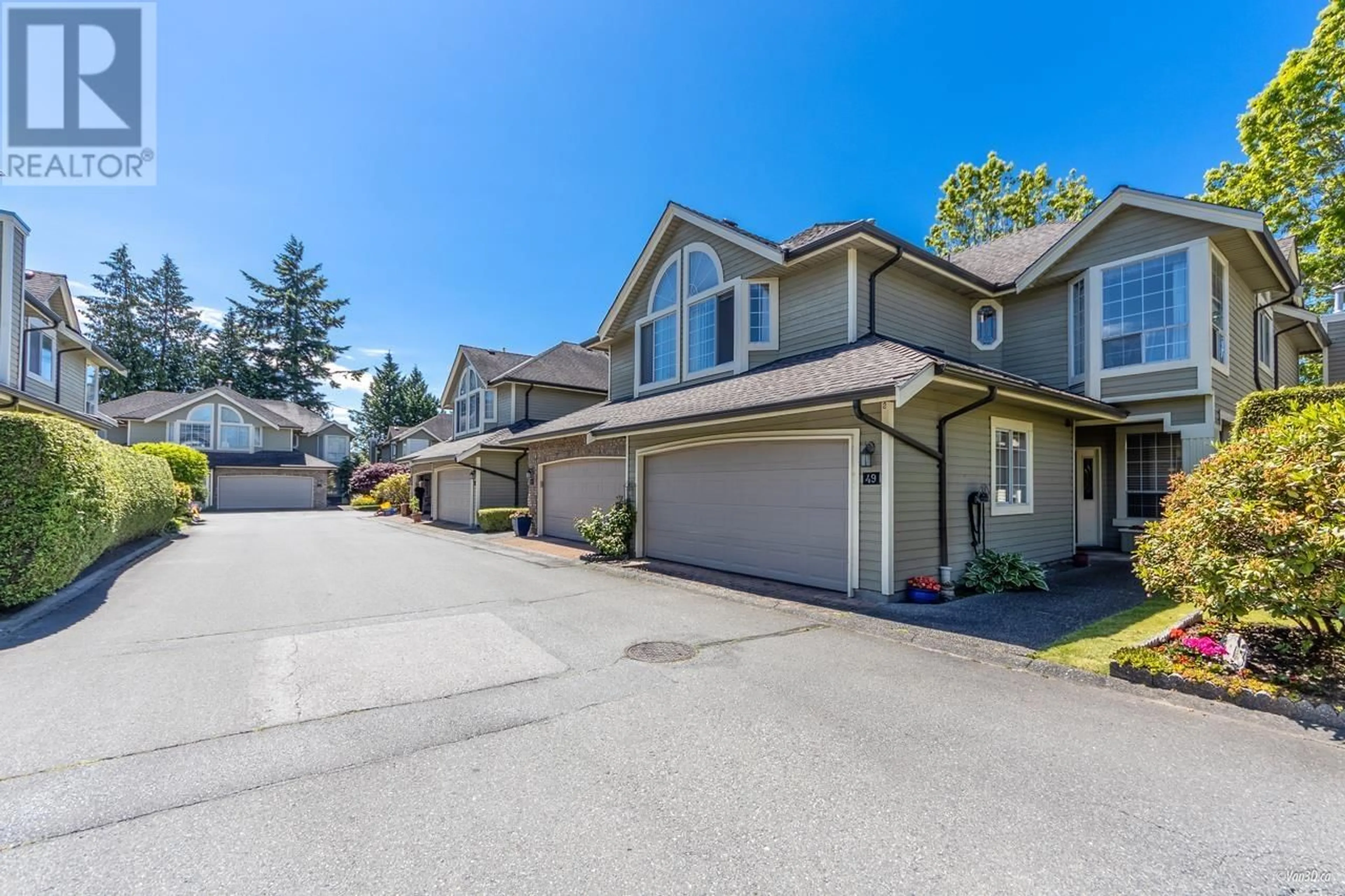 A pic from outside/outdoor area/front of a property/back of a property/a pic from drone, street for 49 - 11100 RAILWAY AVENUE, Richmond British Columbia V7E6J8
