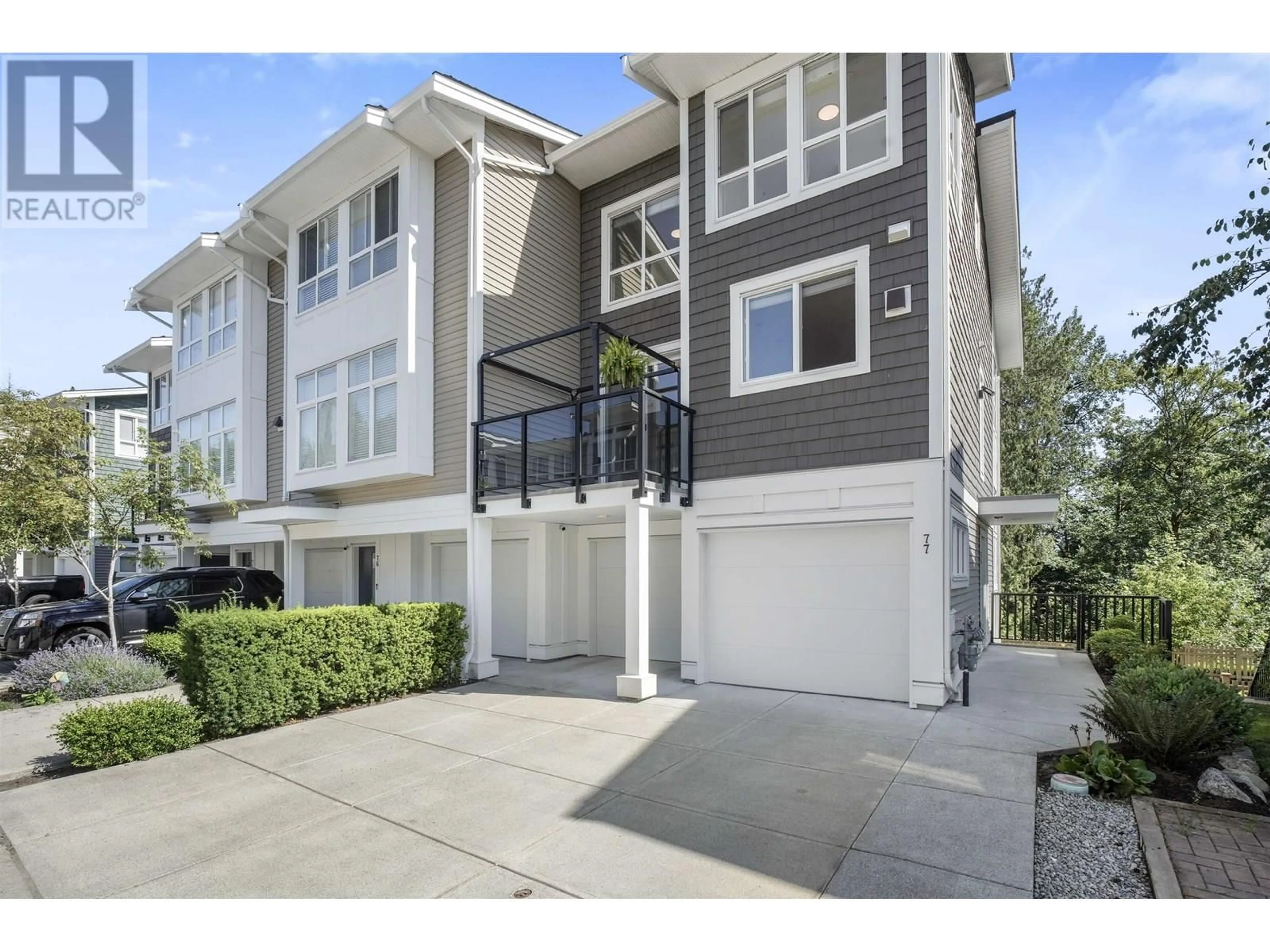 Home with vinyl exterior material, street for 77 - 24108 104 AVENUE, Maple Ridge British Columbia V2W0J5