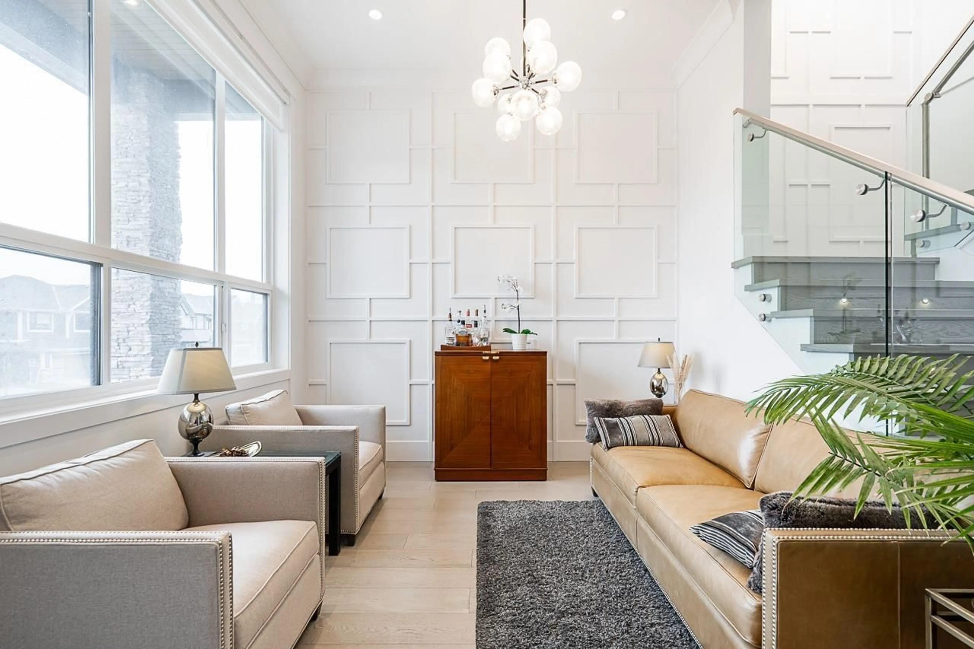 Living room with furniture, ceramic/tile floor for 16775 18, Surrey British Columbia V3Z9X5