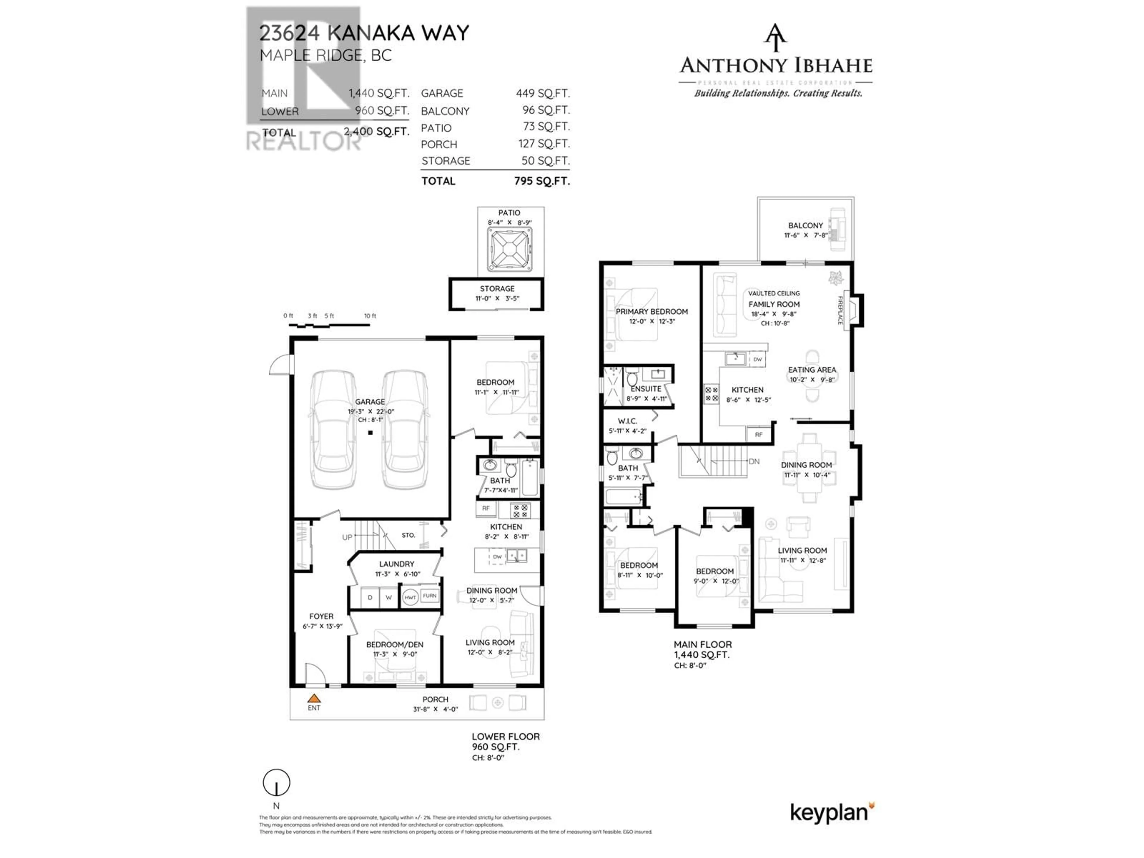 Floor plan for 23624 KANAKA WAY, Maple Ridge British Columbia V2W2A1