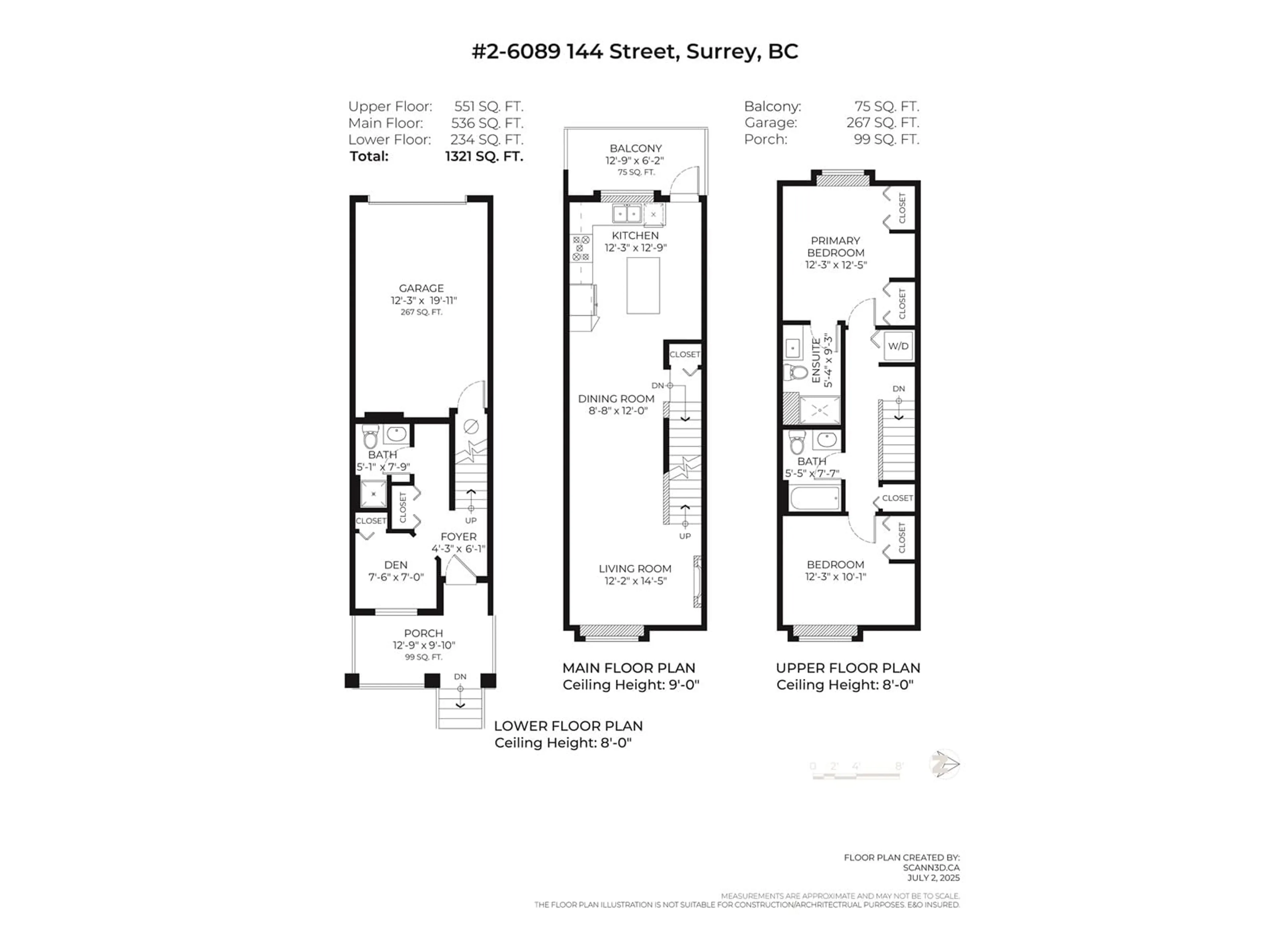 Floor plan for 2 - 6089 144, Surrey British Columbia V3X1A4