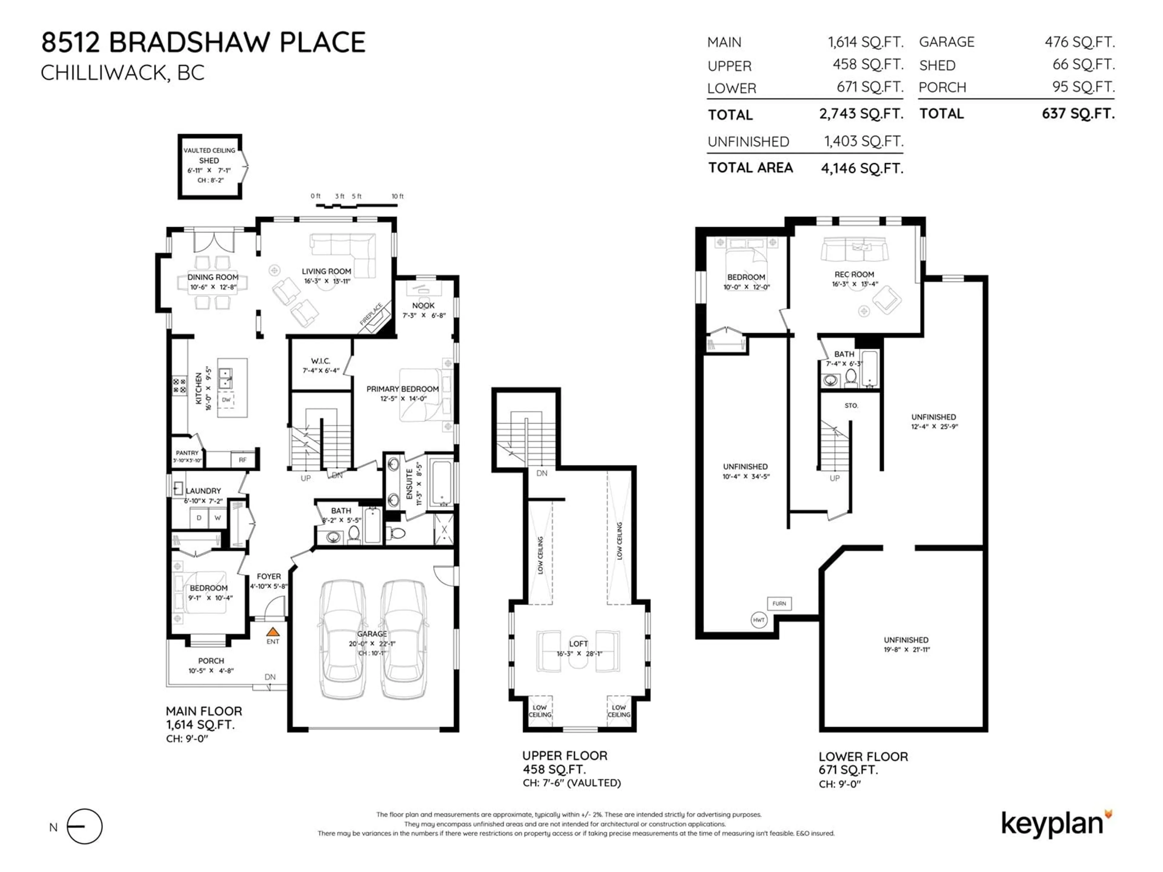 Floor plan for 8512 BRADSHAW PLACE, Chilliwack British Columbia V4Z0A7