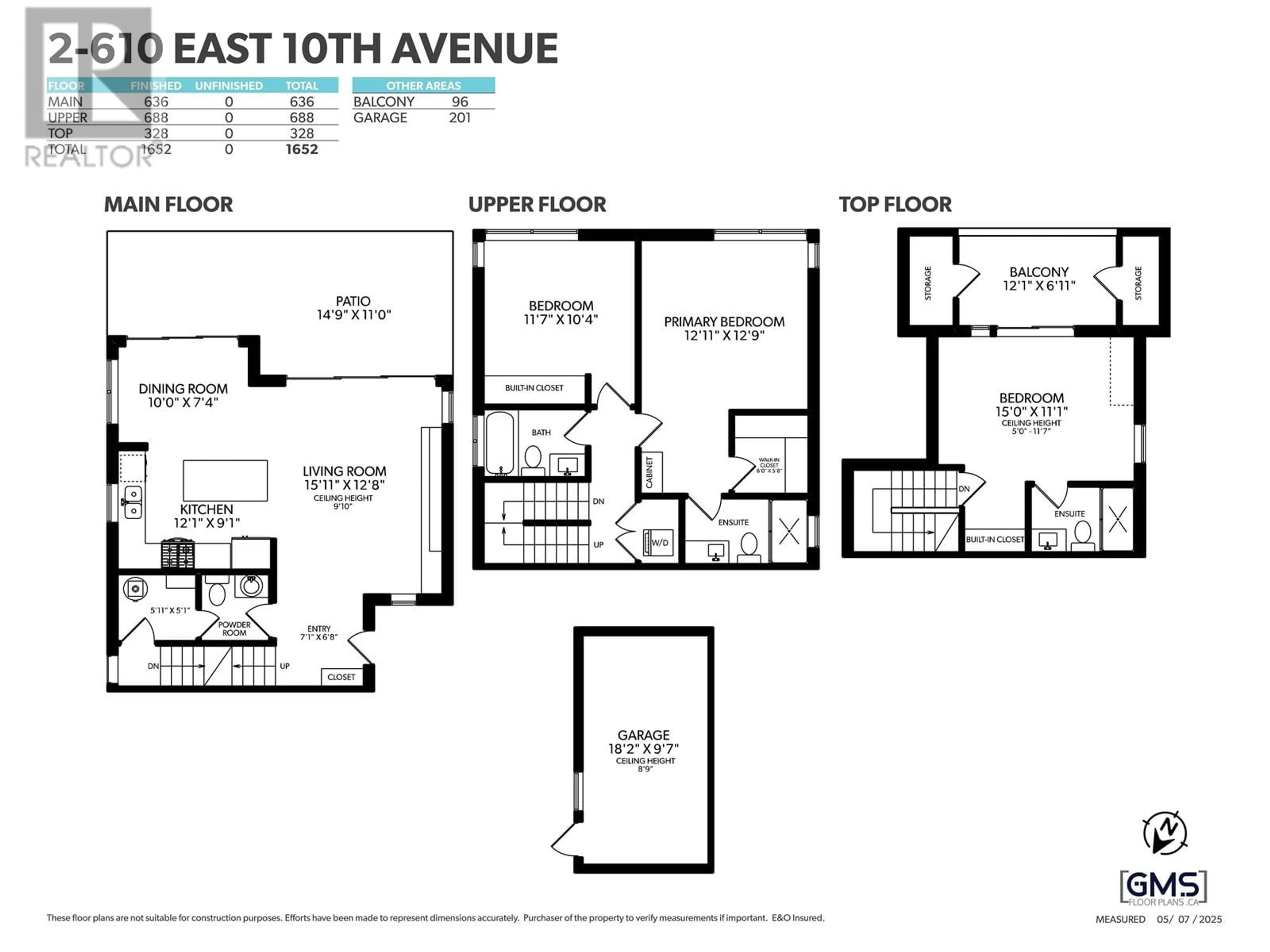 Floor plan for 2 - 610 10TH AVENUE, Vancouver British Columbia V5T2A5