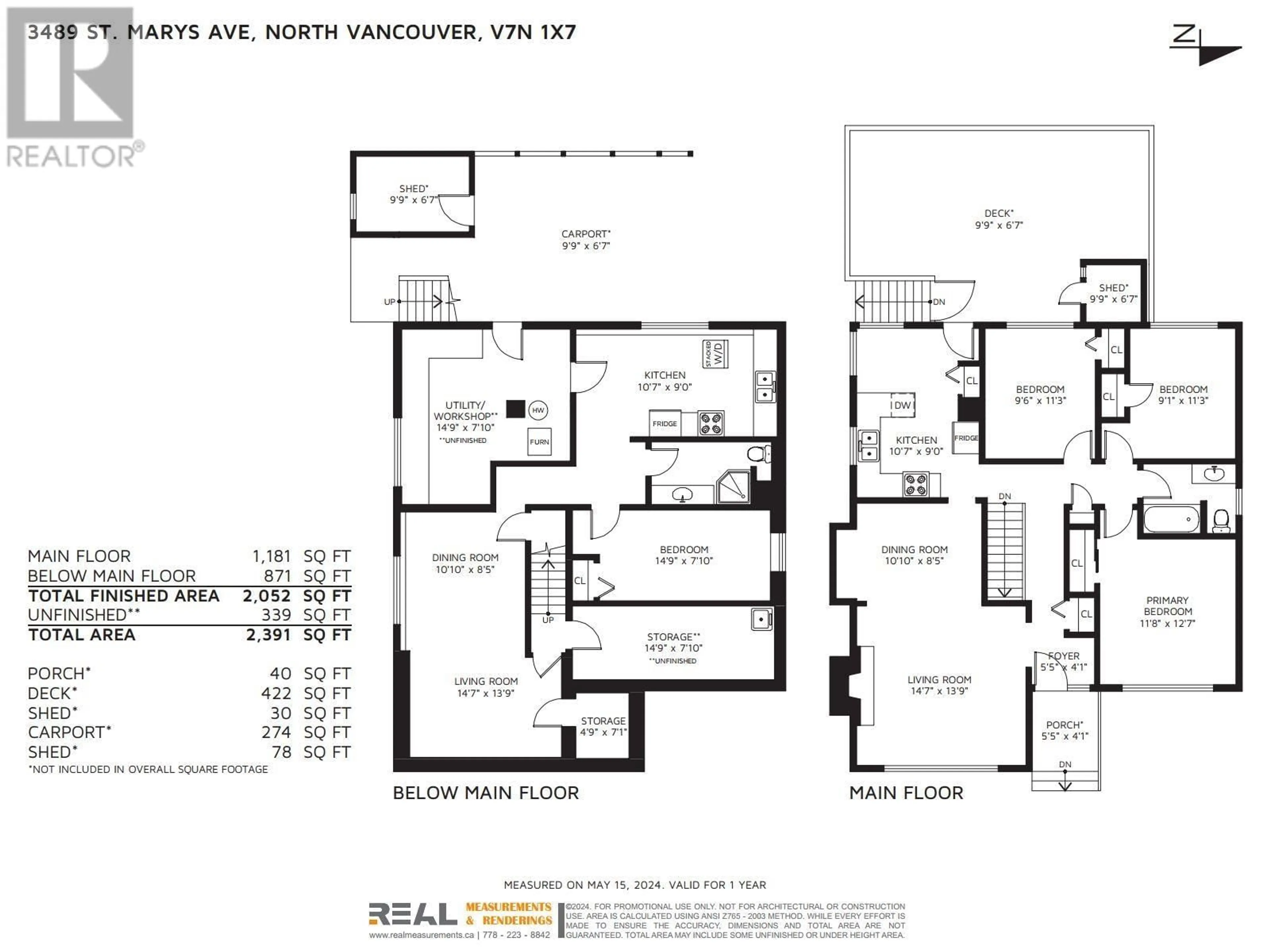 Floor plan for 3489 ST. MARYS AVENUE, North Vancouver British Columbia V7N1X7