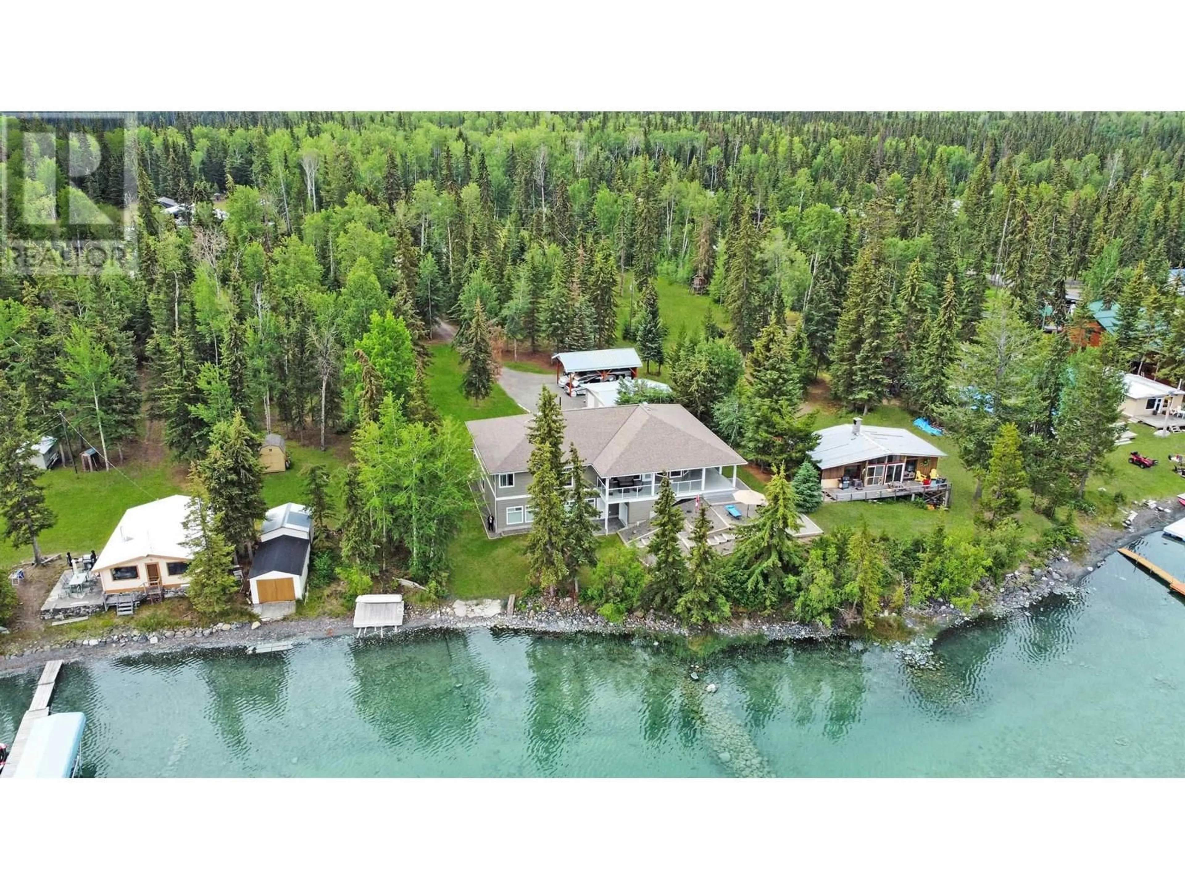 A pic from outside/outdoor area/front of a property/back of a property/a pic from drone, water/lake/river/ocean view for 1371 GREEN LAKE ROAD, Green Lake British Columbia V0K2K2