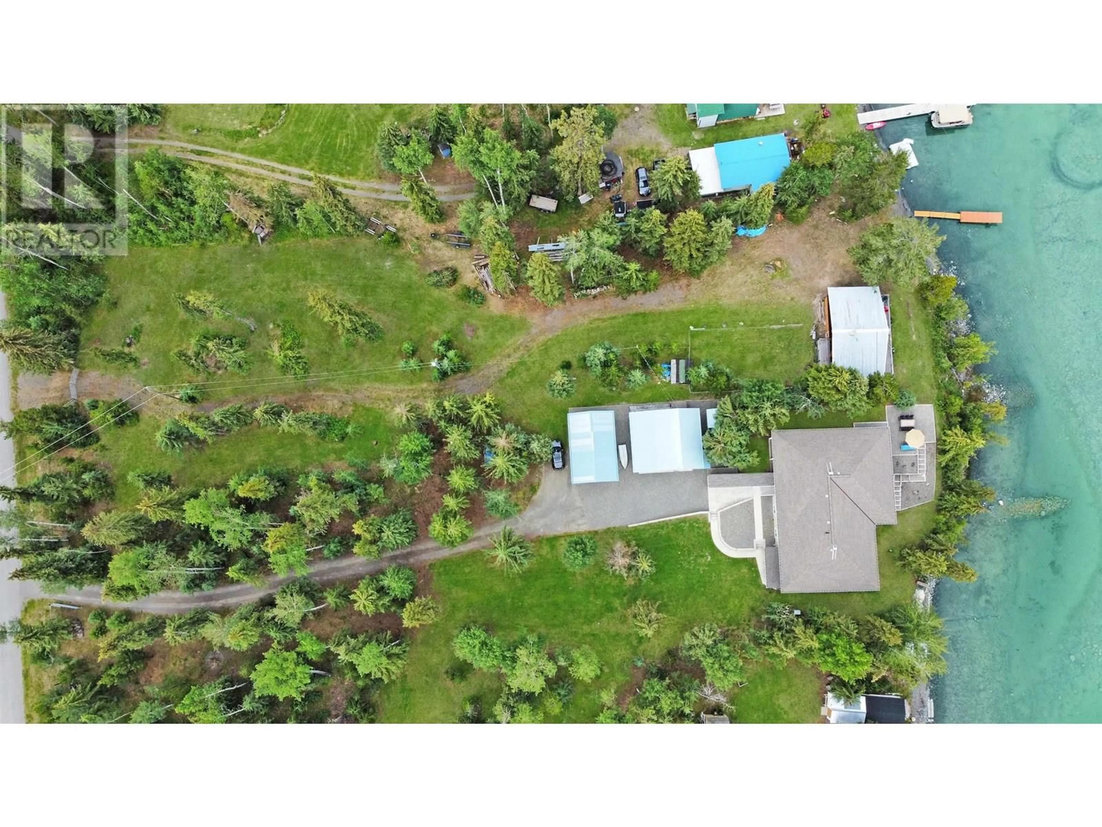 A pic from outside/outdoor area/front of a property/back of a property/a pic from drone, forest/trees view for 1371 GREEN LAKE ROAD, Green Lake British Columbia V0K2K2