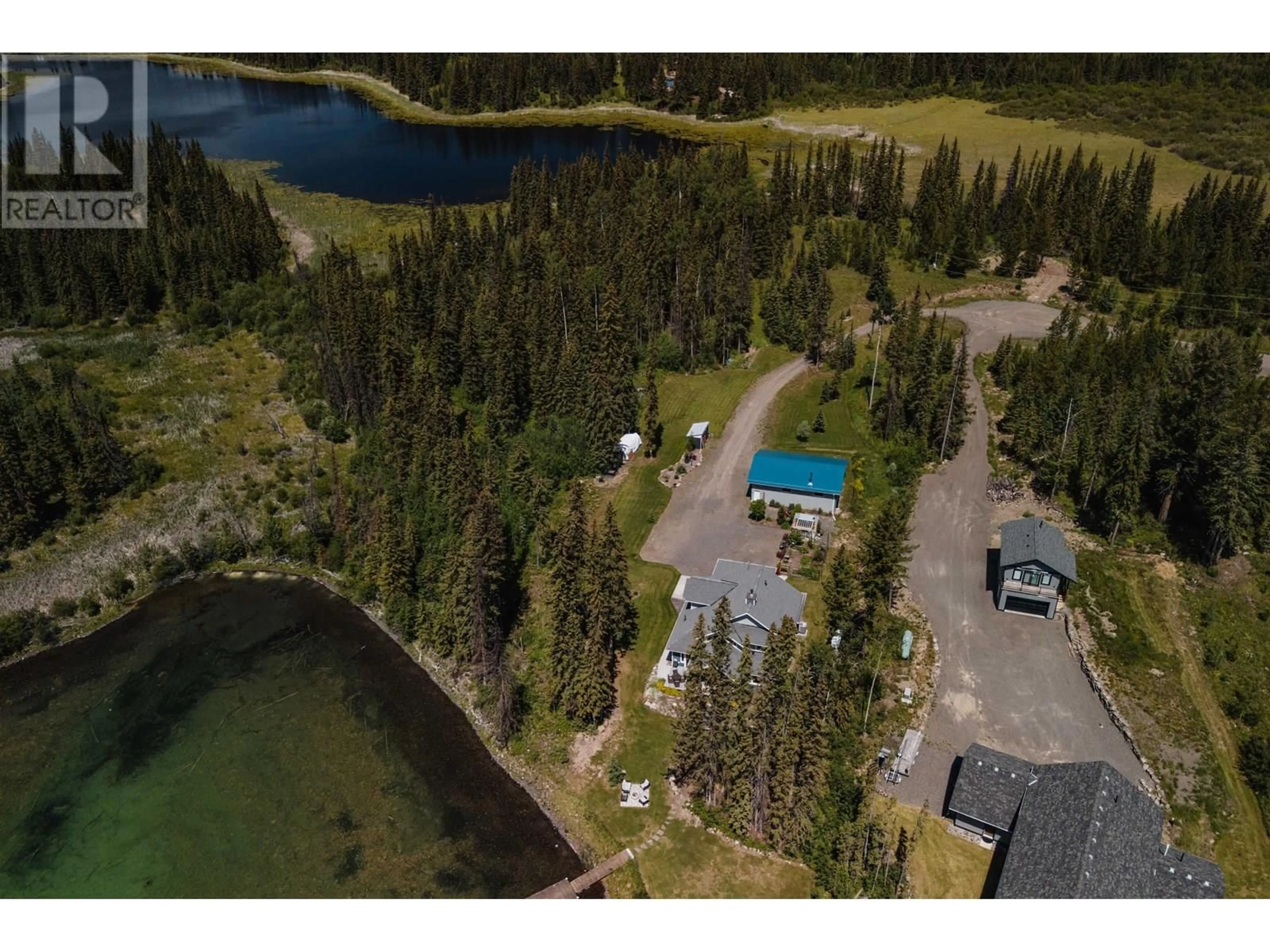 A pic from outside/outdoor area/front of a property/back of a property/a pic from drone, water/lake/river/ocean view for 7351 MAGNUSSEN ROAD, Lone Butte British Columbia V0K1X1