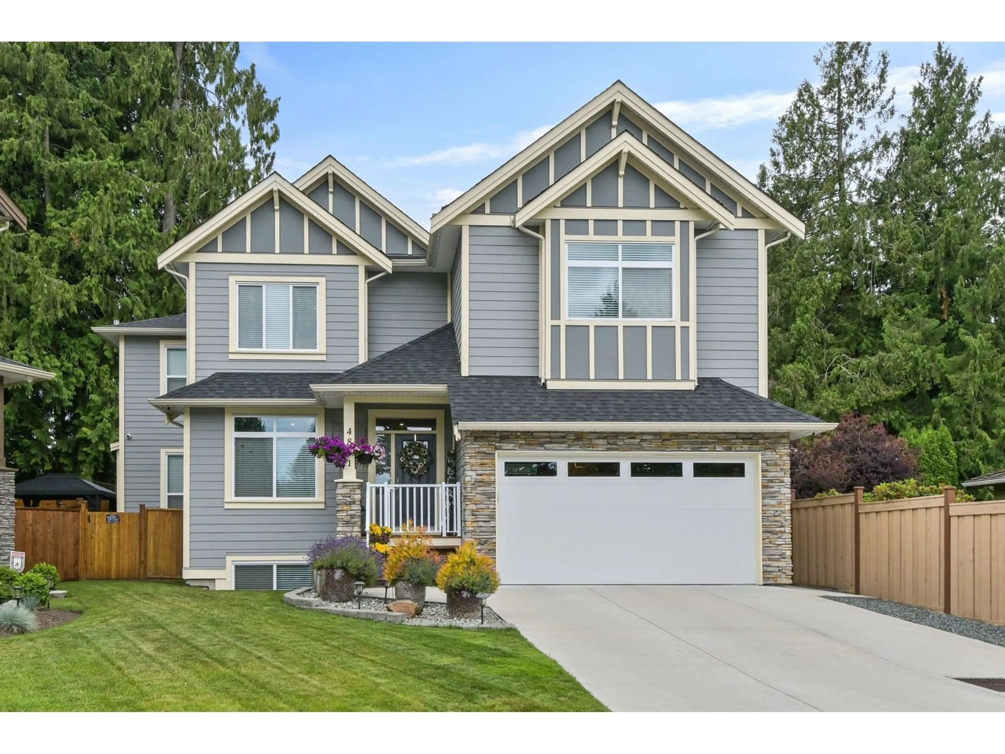Home with vinyl exterior material, street for 4851 201A, Langley British Columbia V3A4J6