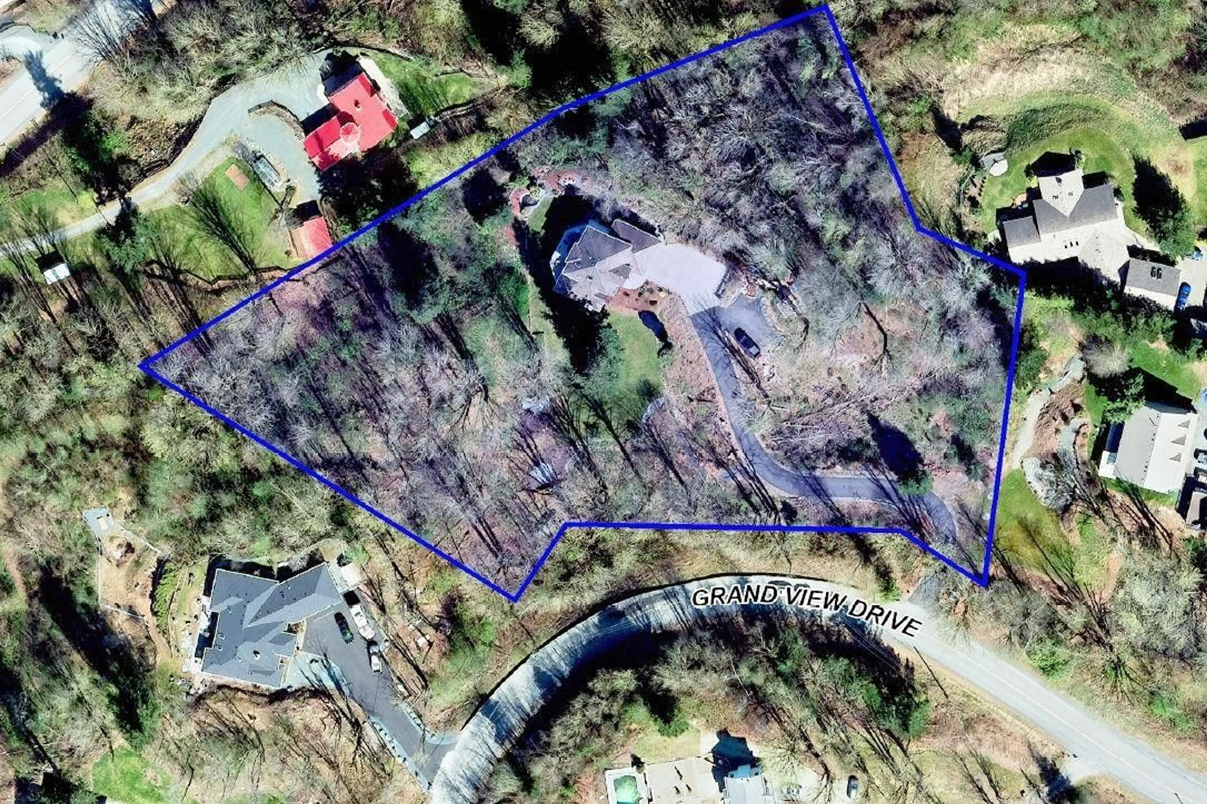 A pic from outside/outdoor area/front of a property/back of a property/a pic from drone, street for 8439 GRAND VIEW DRIVE, Chilliwack British Columbia V2R4A2
