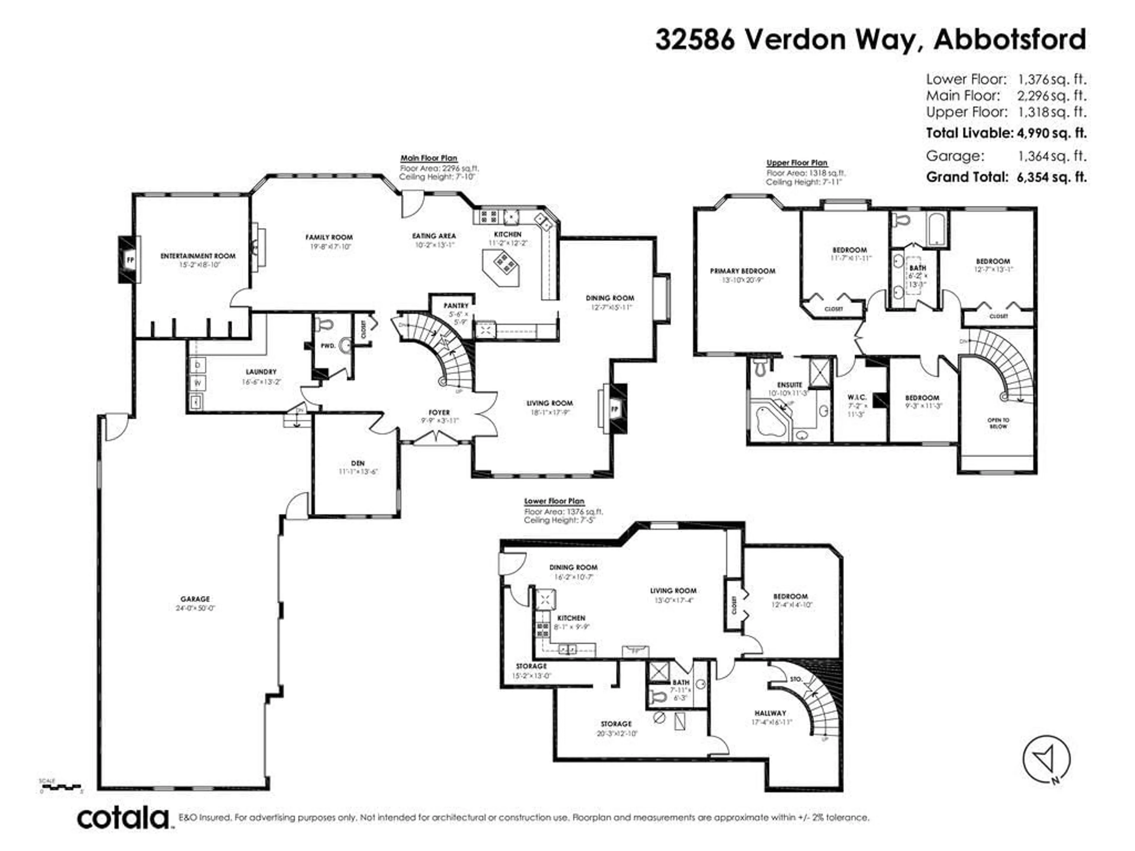 Floor plan for 32586 VERDON, Abbotsford British Columbia V2T7Y3