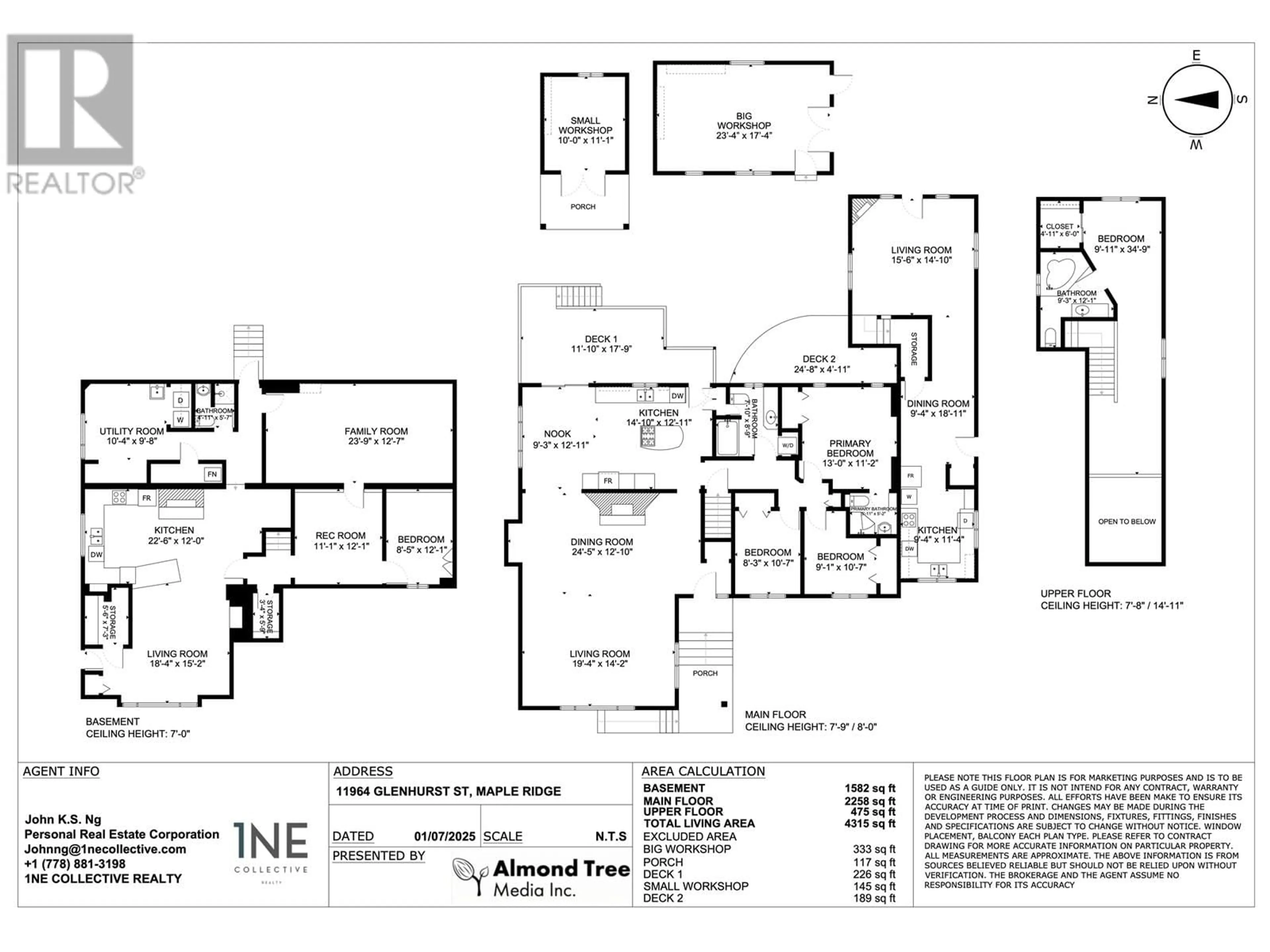 Floor plan for 11964 GLENHURST STREET, Maple Ridge British Columbia V2X6V6