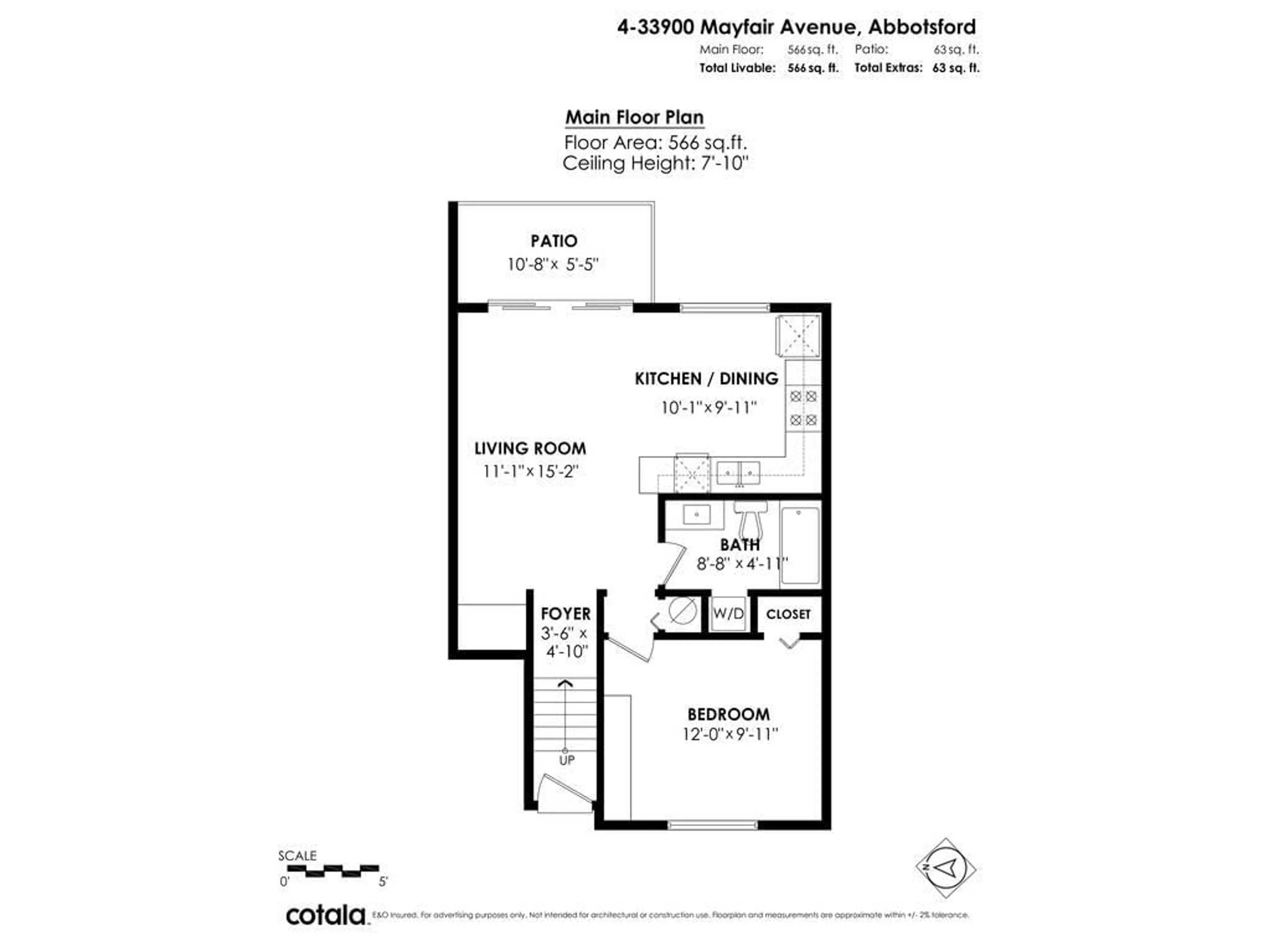 Floor plan for 4 - 33900 MAYFAIR, Abbotsford British Columbia V2S1R2