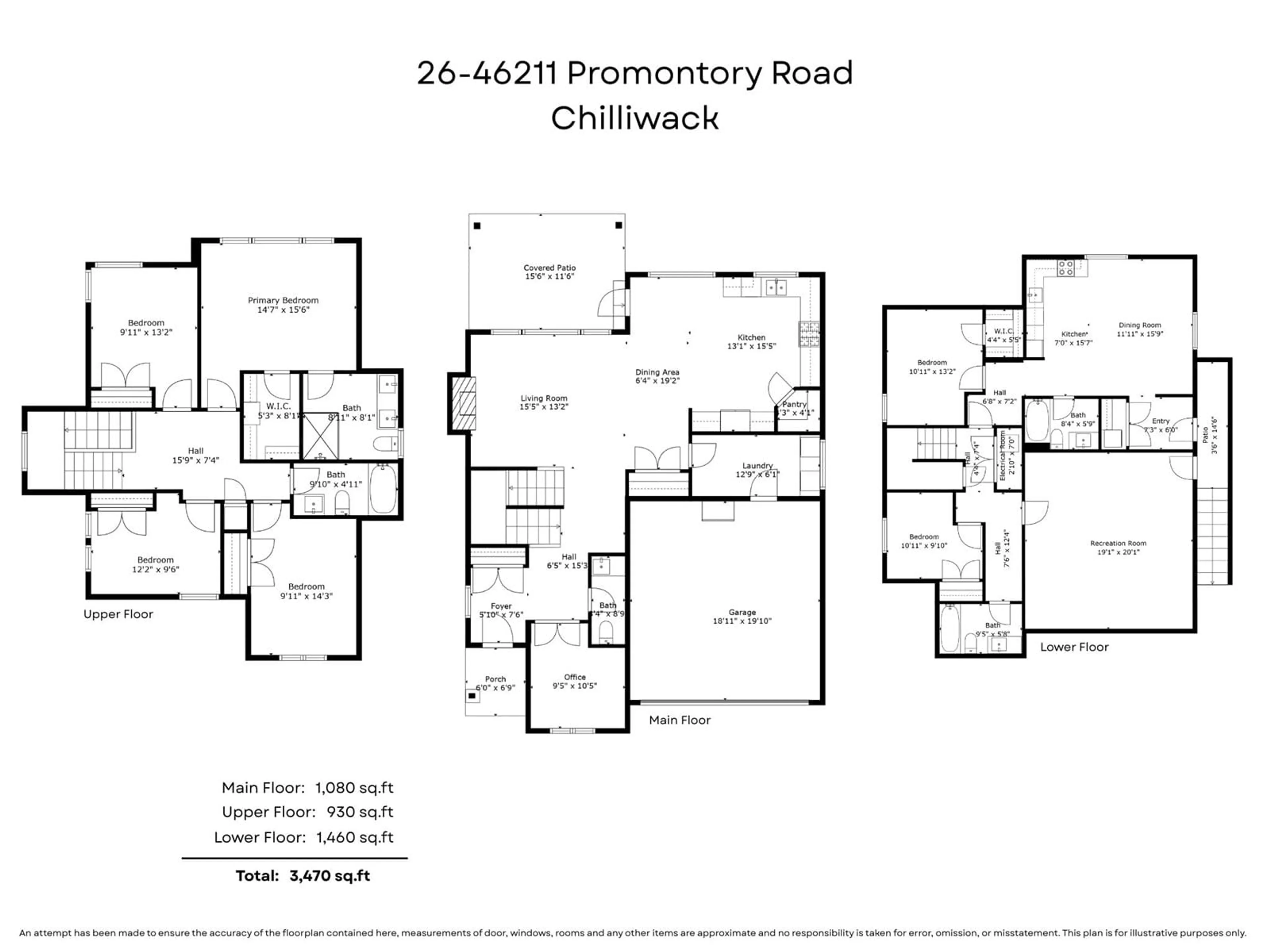 Floor plan for 26 - 46211 PROMONTORY ROAD, Chilliwack British Columbia V2R6E4
