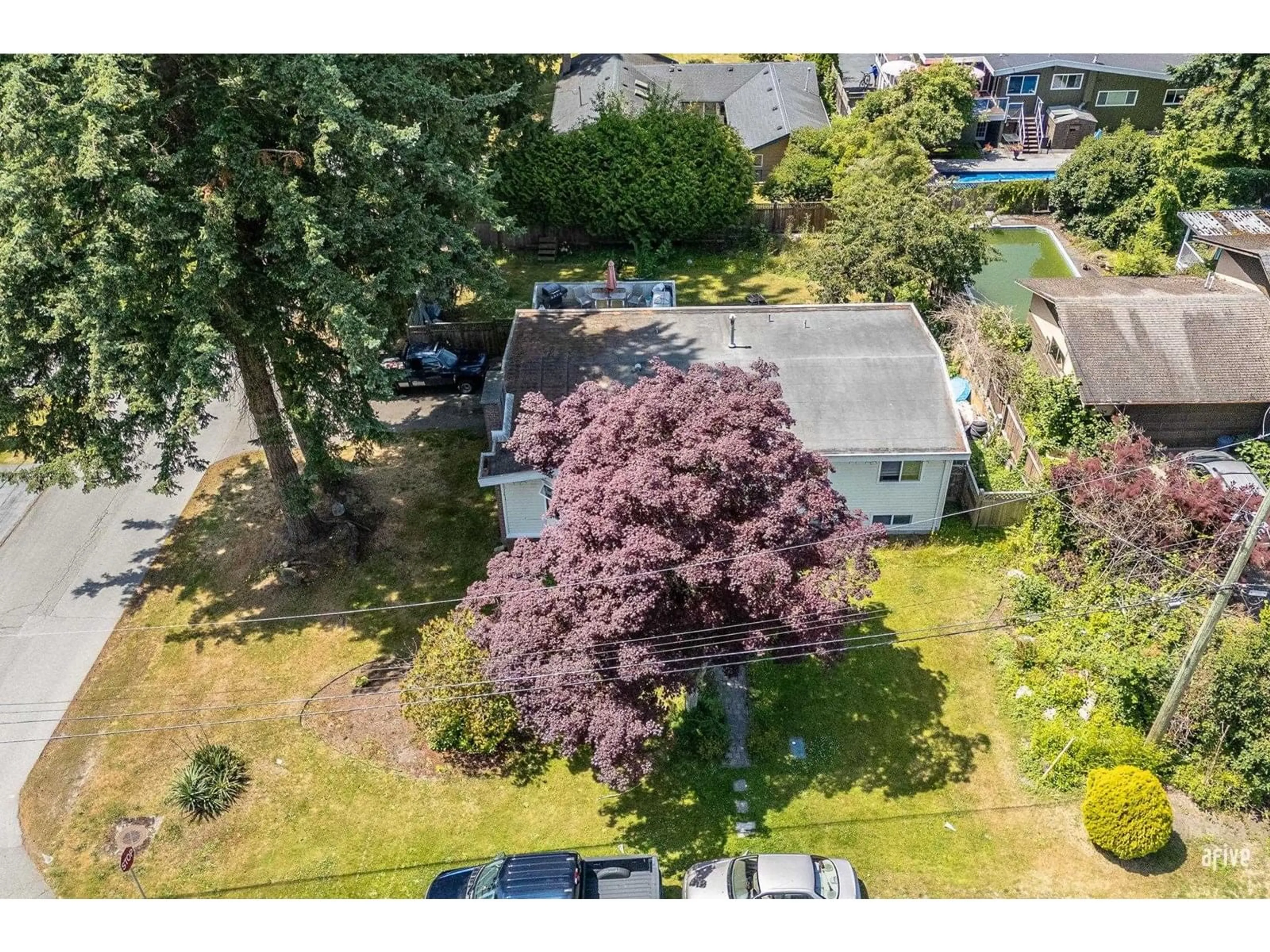 A pic from outside/outdoor area/front of a property/back of a property/a pic from drone, street for 5639 ABBEY, Delta British Columbia V4E1B7