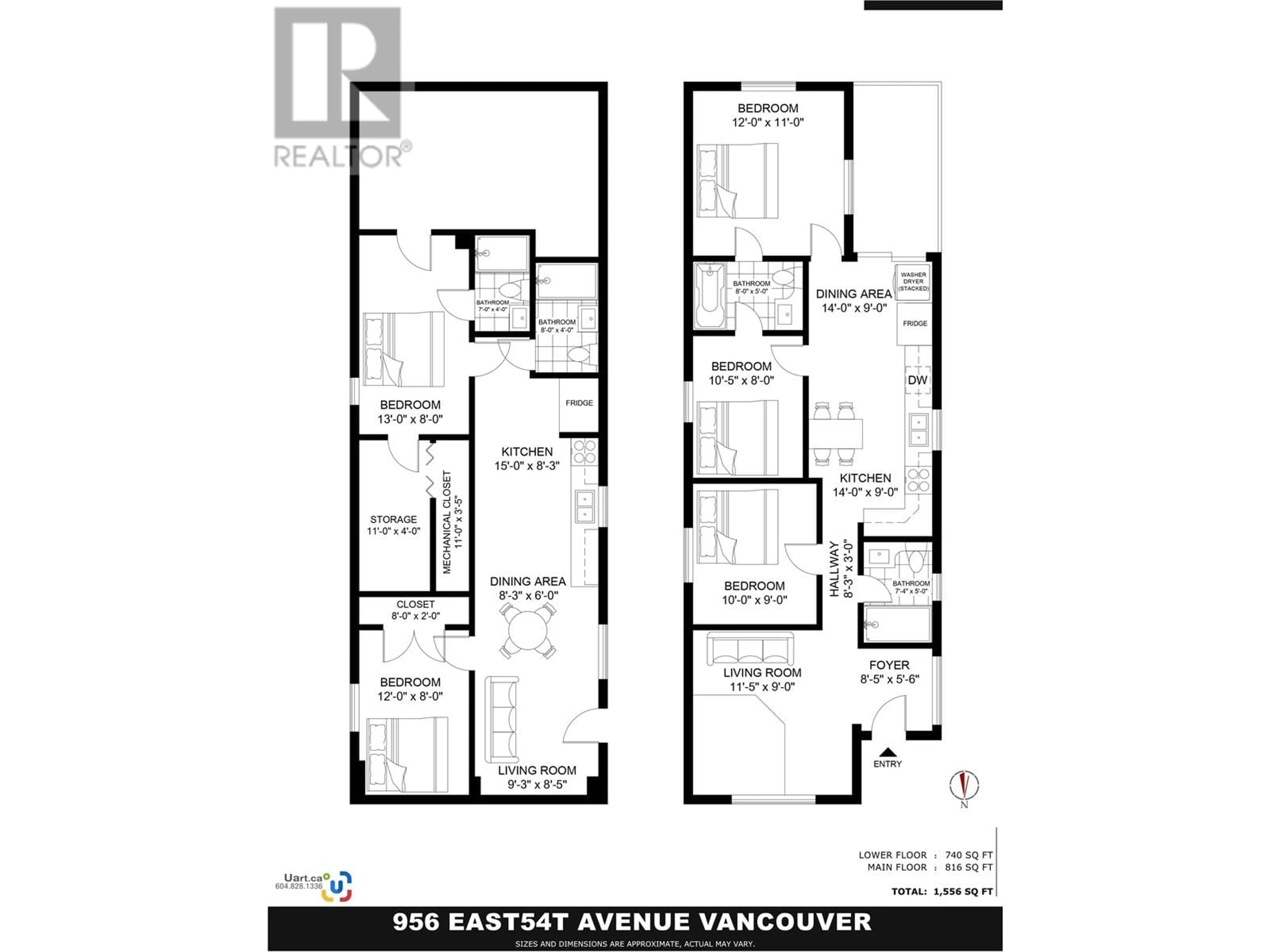 Floor plan for 956 54TH AVENUE, Vancouver British Columbia V5X1L7