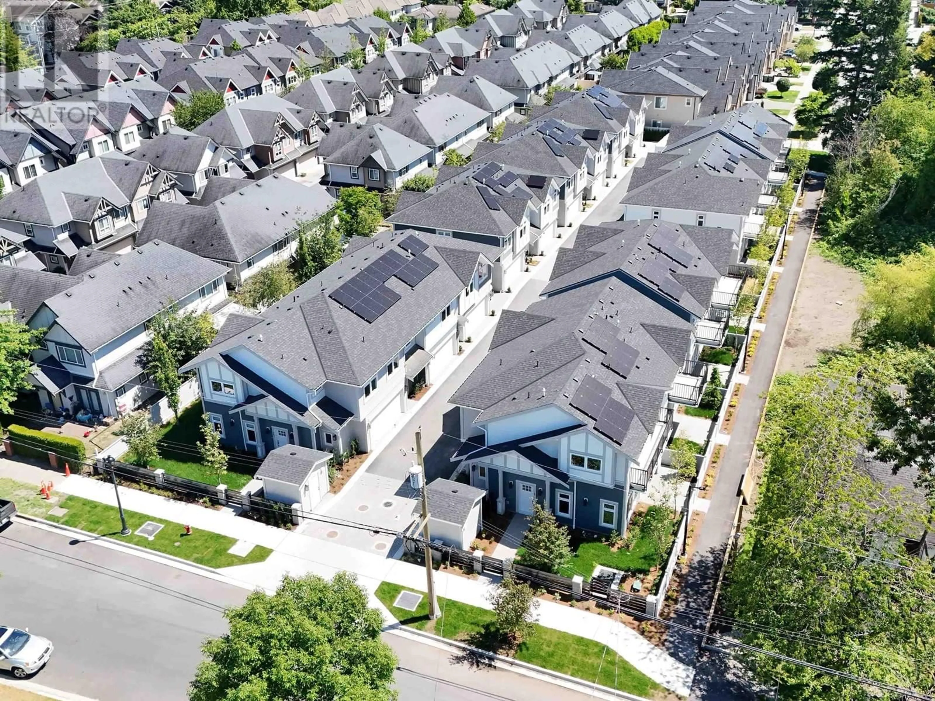 A pic from outside/outdoor area/front of a property/back of a property/a pic from drone, street for 9 - 7100 ASH STREET, Richmond British Columbia V6Y0N4