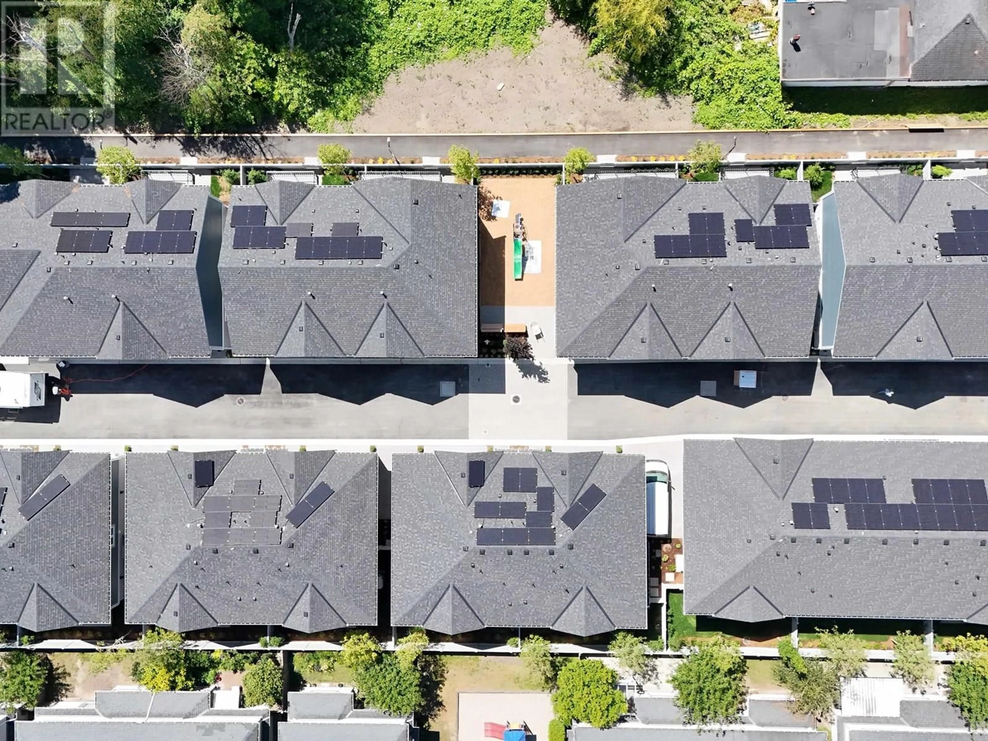 A pic from outside/outdoor area/front of a property/back of a property/a pic from drone, street for 9 - 7100 ASH STREET, Richmond British Columbia V6Y0N4