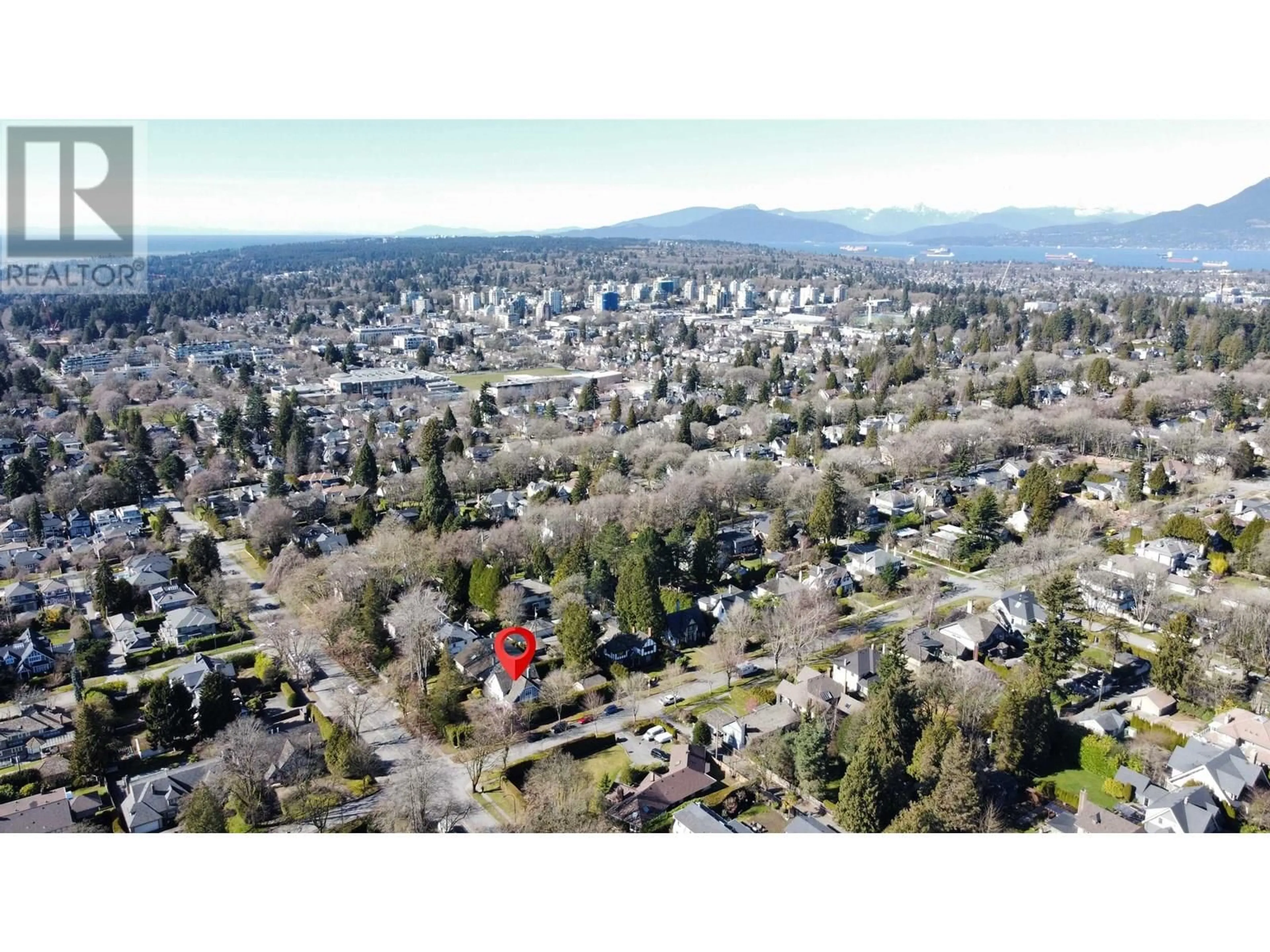 A pic from outside/outdoor area/front of a property/back of a property/a pic from drone, mountain view for 6485 ADERA STREET, Vancouver British Columbia V6M3J7