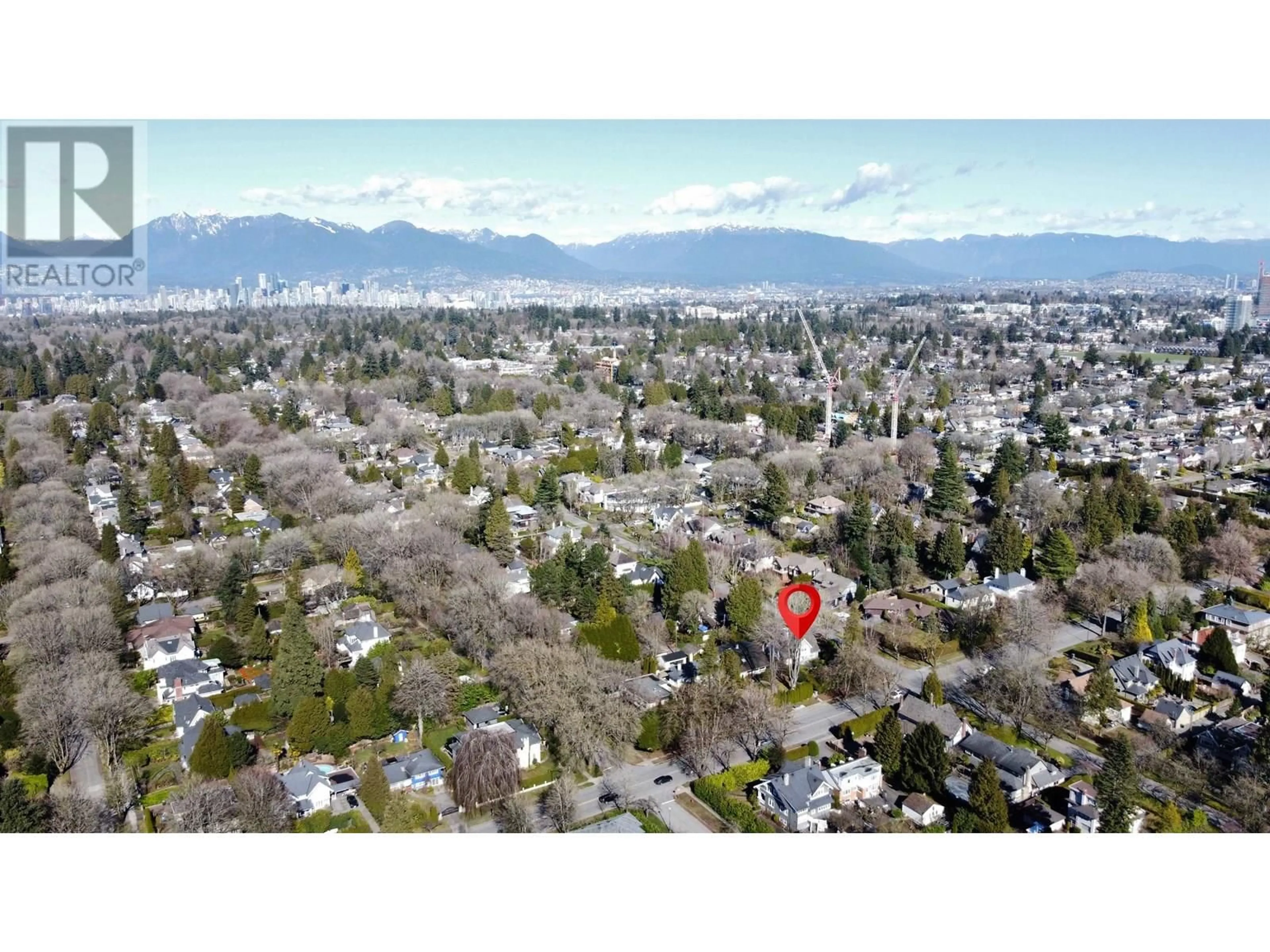 A pic from outside/outdoor area/front of a property/back of a property/a pic from drone, mountain view for 6485 ADERA STREET, Vancouver British Columbia V6M3J7