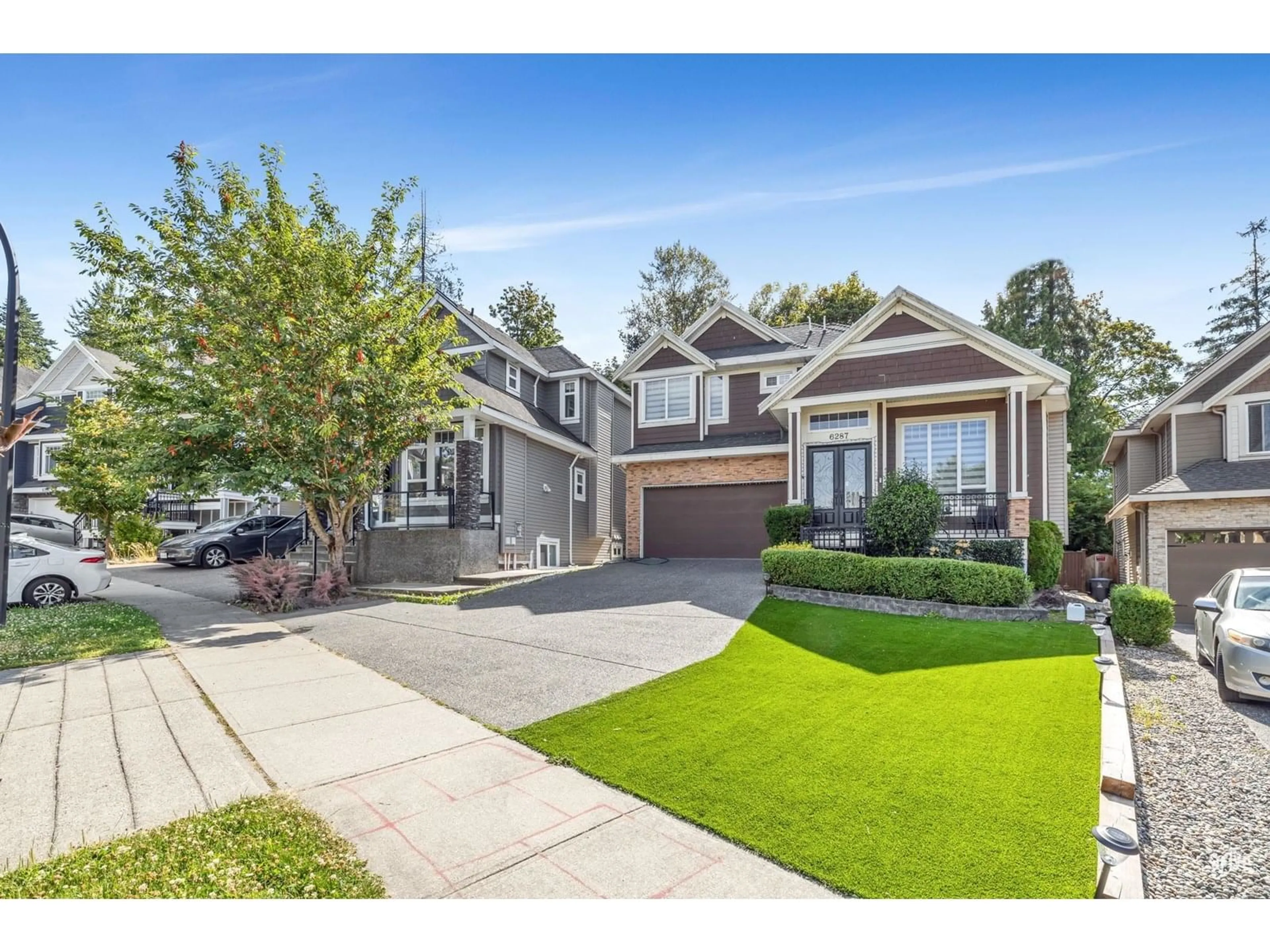 Home with brick exterior material, street for 6287 148A, Surrey British Columbia V3W2W9