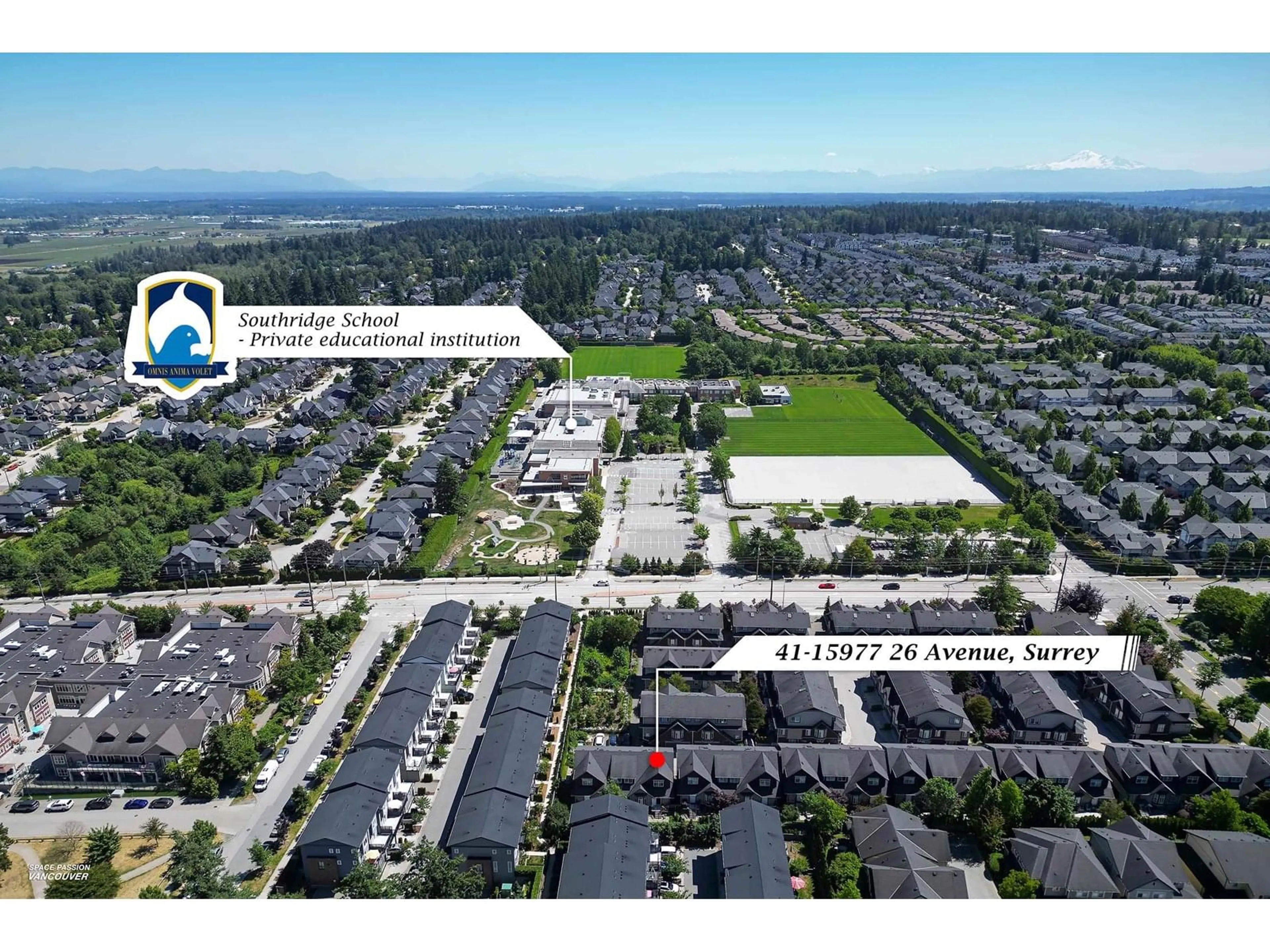 A pic from outside/outdoor area/front of a property/back of a property/a pic from drone, street for 41 - 15977 26, Surrey British Columbia V3Z2W7