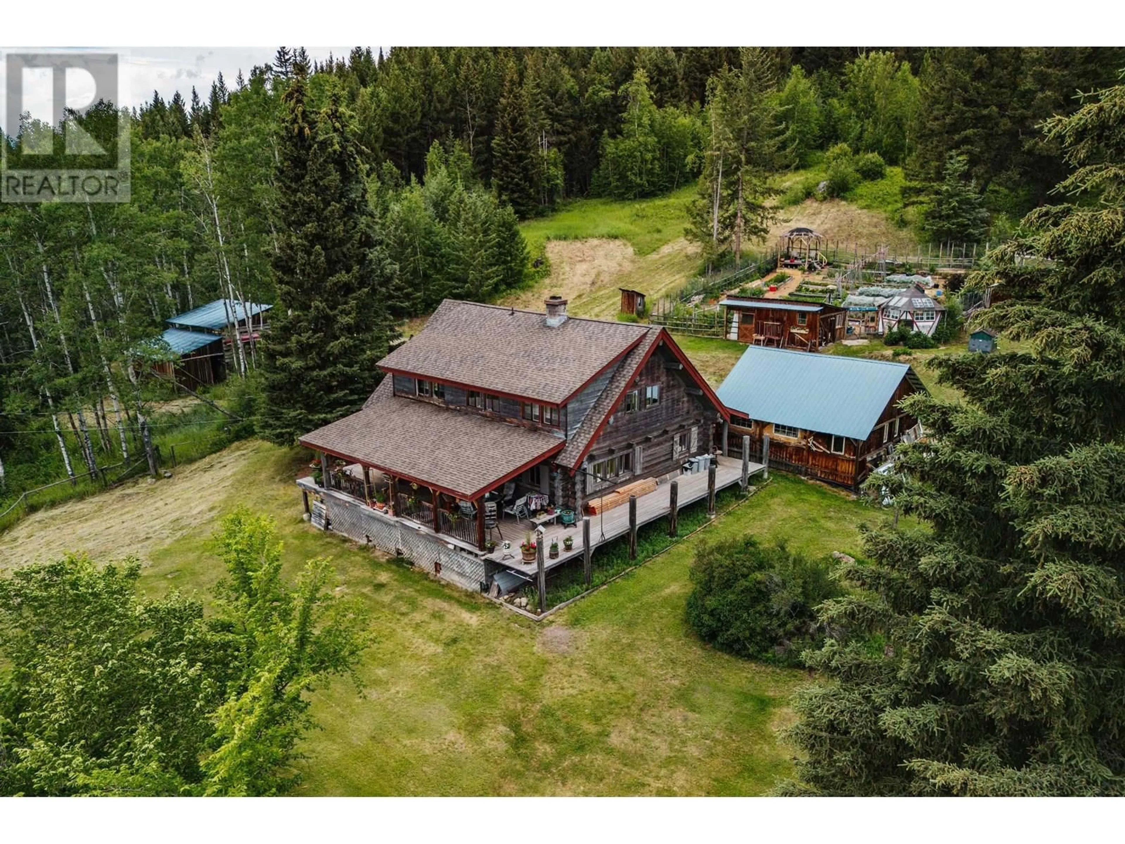 A pic from outside/outdoor area/front of a property/back of a property/a pic from drone, mountain view for 6661 BISS ROAD, Forest Grove British Columbia V0K1M0